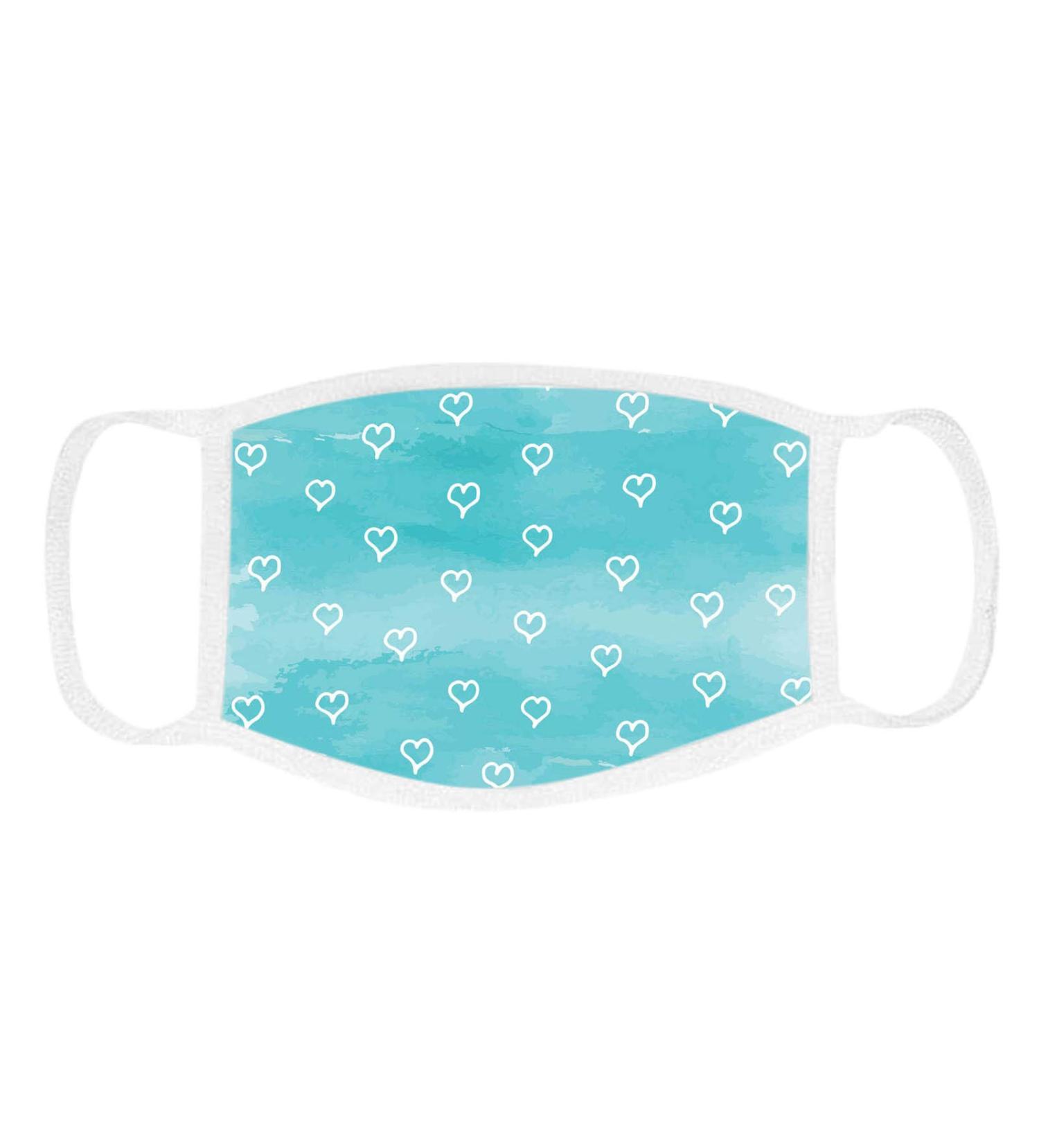 2PCS Comfortable Windproof mask Cute Sweet Heart Shapes On Blurry Background Romantic Love Valentines Day Printed Facial decorations for adult - Buy Online on GoSupps.com