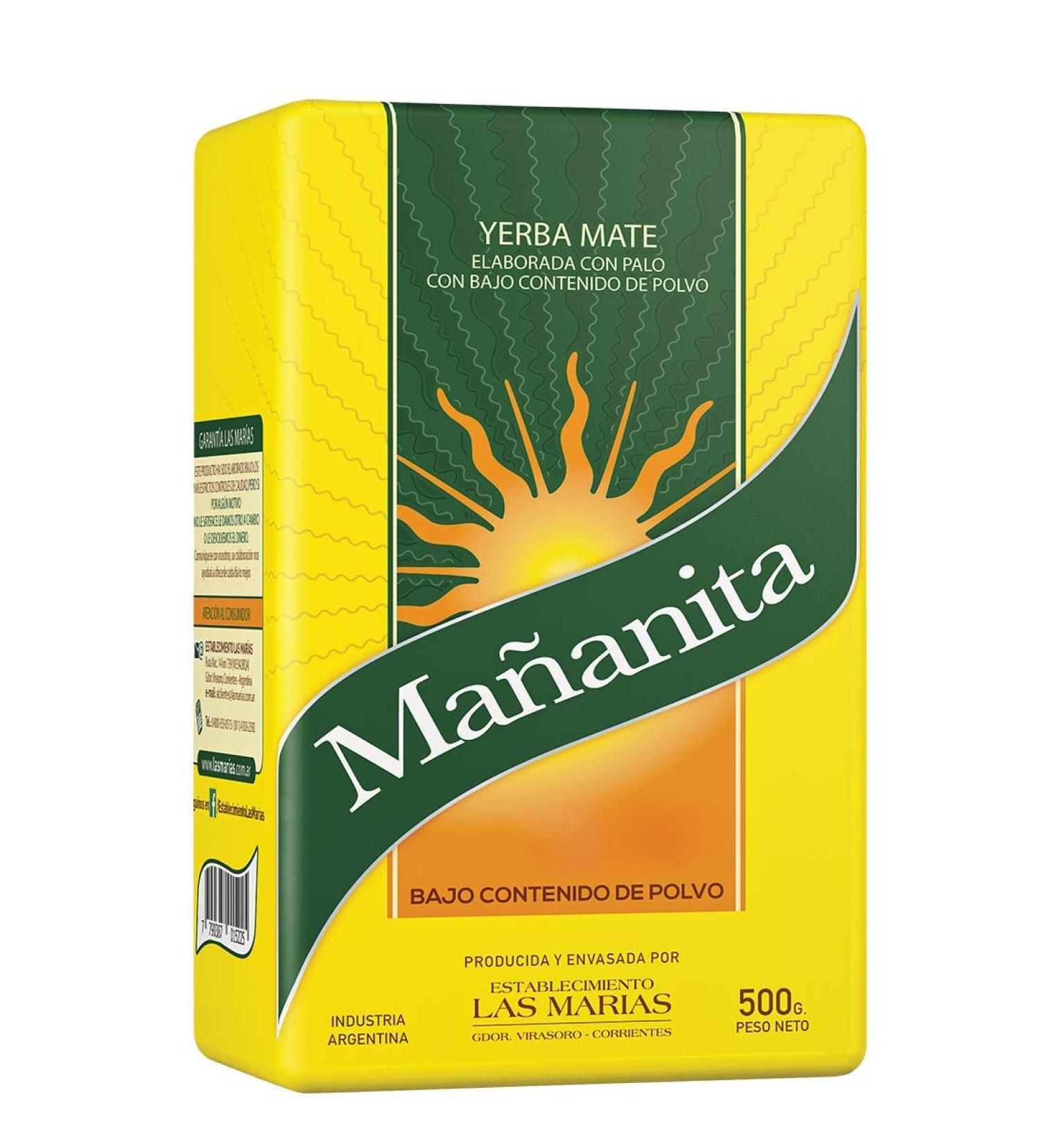 Ma anitas Yerba Mate Bajo Contenido en Polvo 500 g
