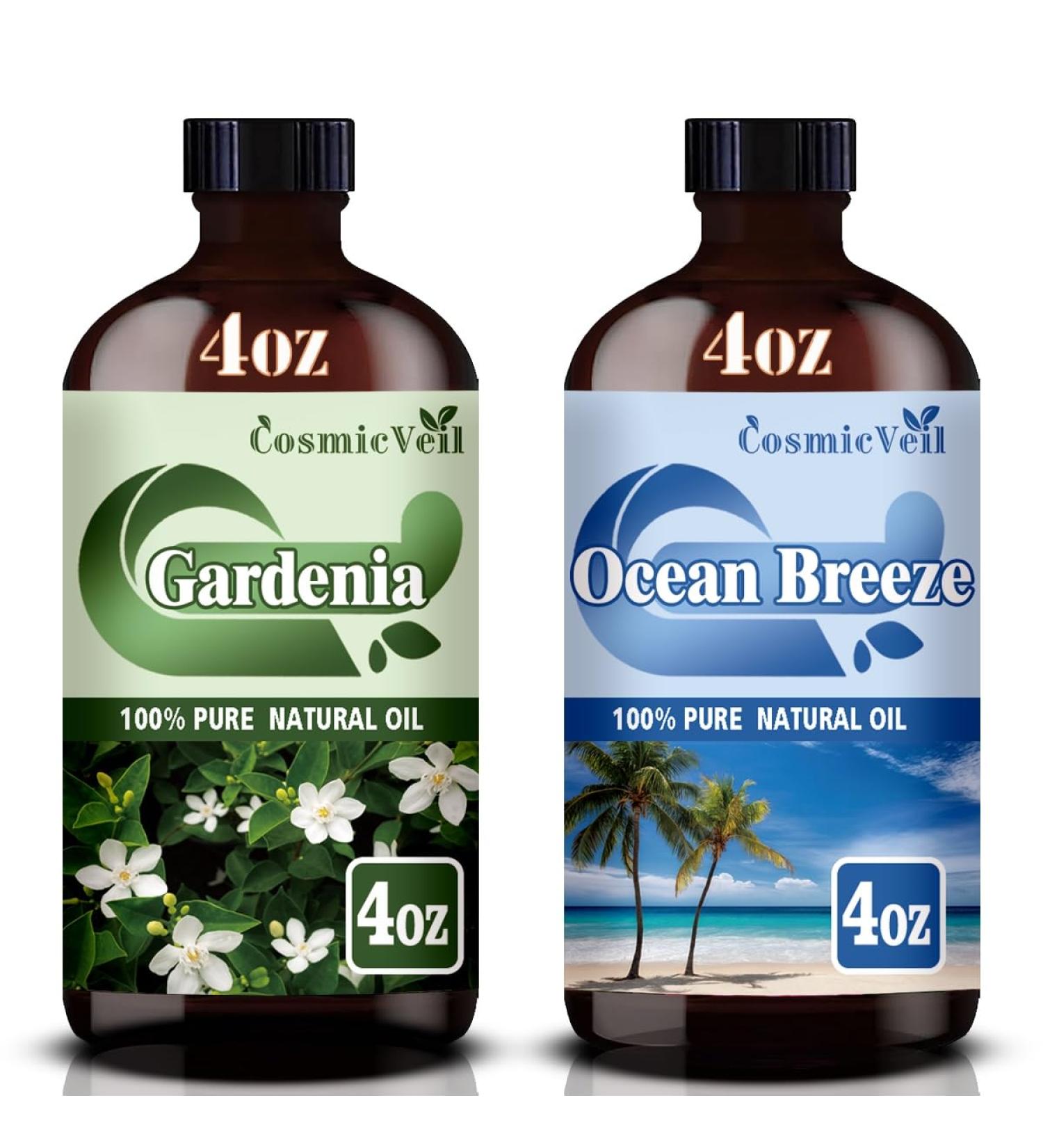 Gardenia Essential Oil and Ocean Breeze Essential Oil 4 Fl Oz (120Ml) Fragrance Oil for Aroma Diffuser Humidifier Home Fragrance Spa Cleaning Body Care Massage Yoga DIY Candle - Buy Online on GoSupps.com