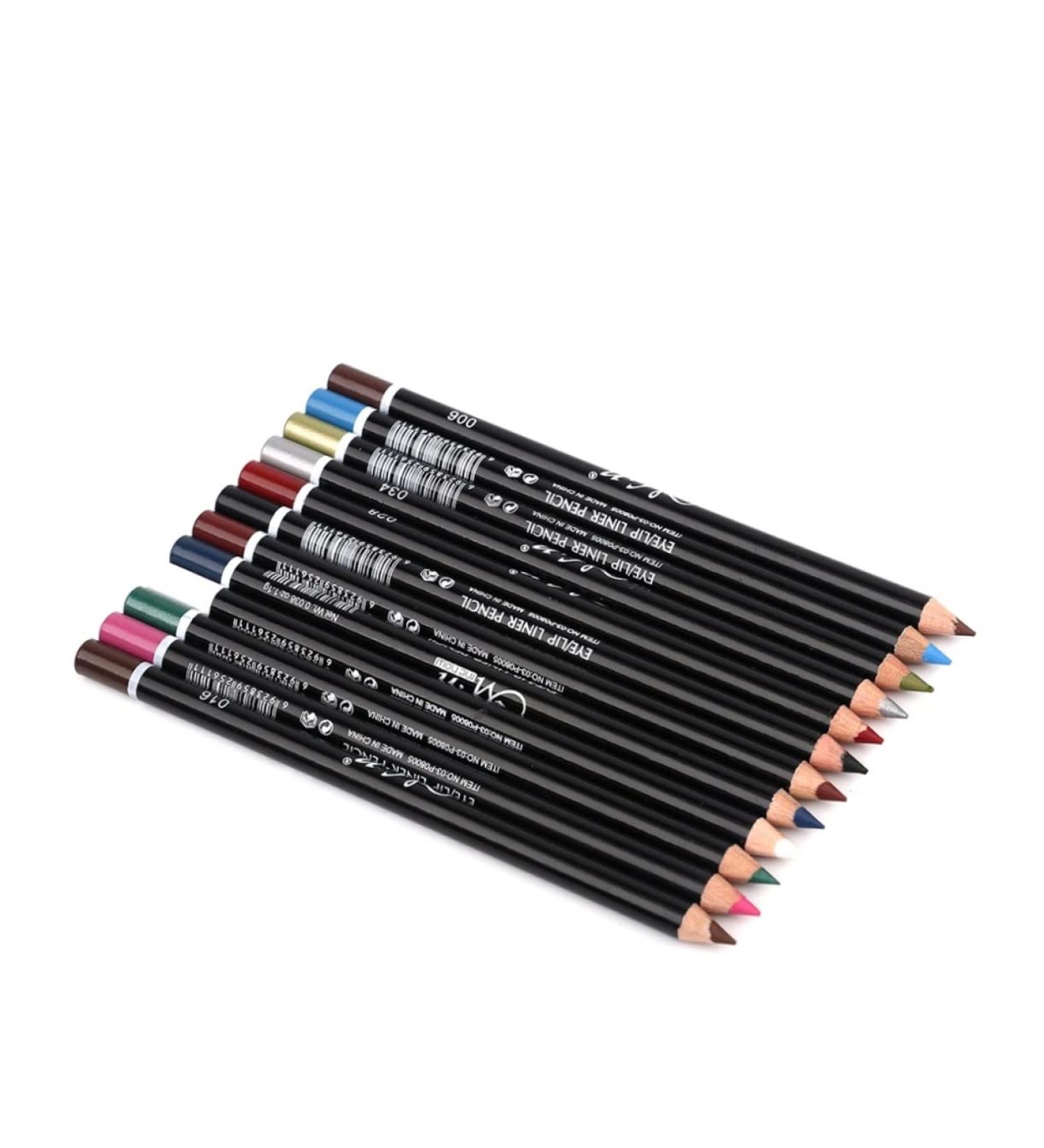 Mikinona 12 Pieces Eyebrows Eye Lipsticks Vivid Color Eyeliner Set For Makeup Look - Buy Online on GoSupps.com