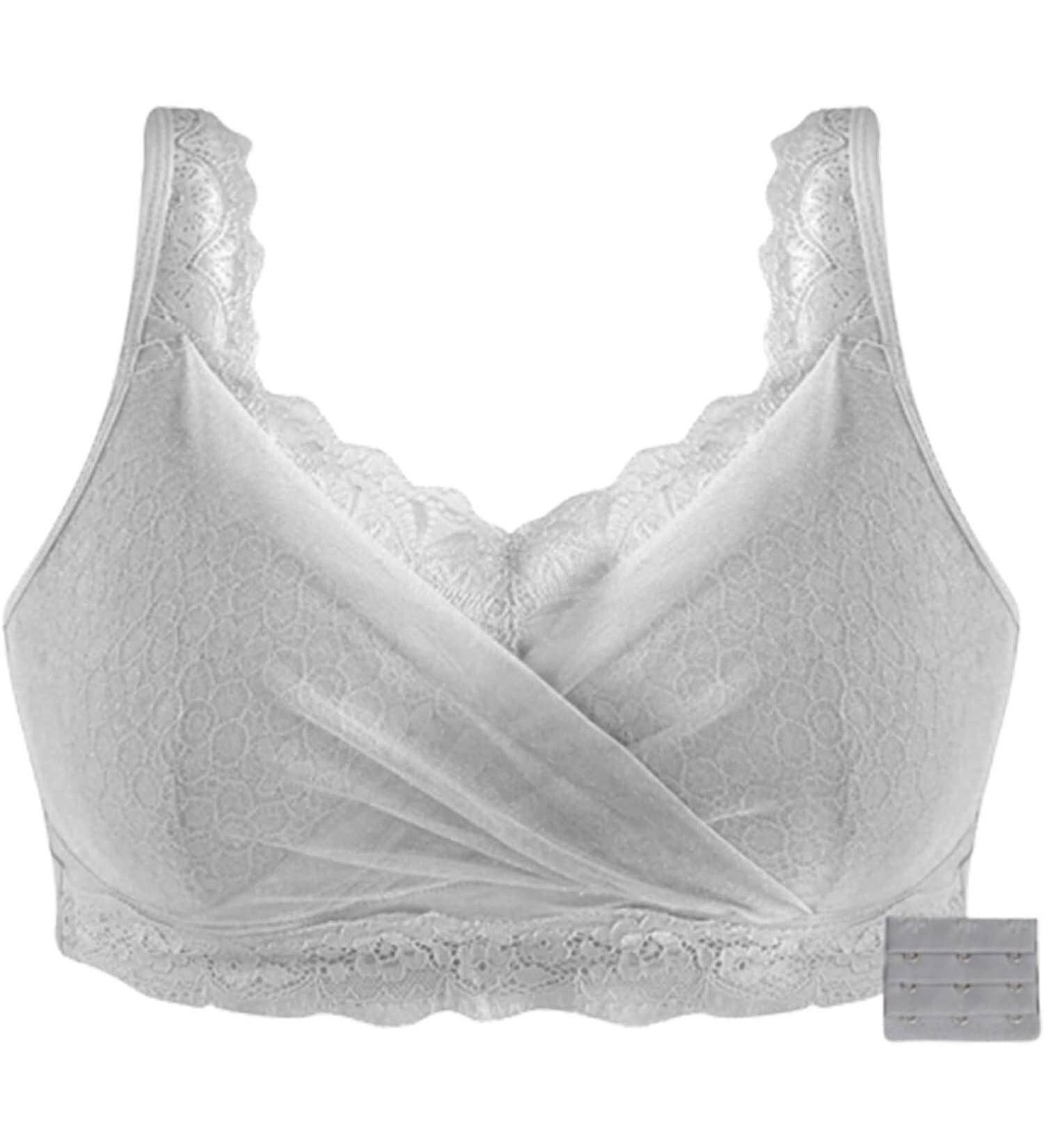 Mastectomy Bra for Women | Sexy Pointed Mesh Bralette with Complete Coverage & Insert Bags | Post-Operative Sleep Underwear | Gray Size B 38/85 - Buy Online on GoSupps.com