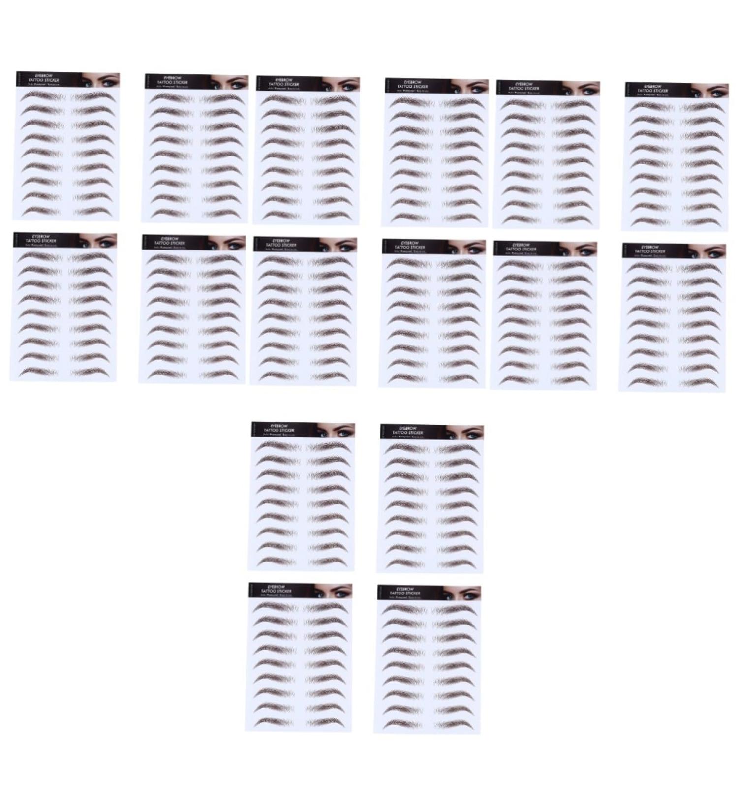 Beavorty 16 pcs eyebrow stickers make up kit 6d eyebrows Artificial Eyebrow semi-permanent stencil 3d - Buy Online on GoSupps.com