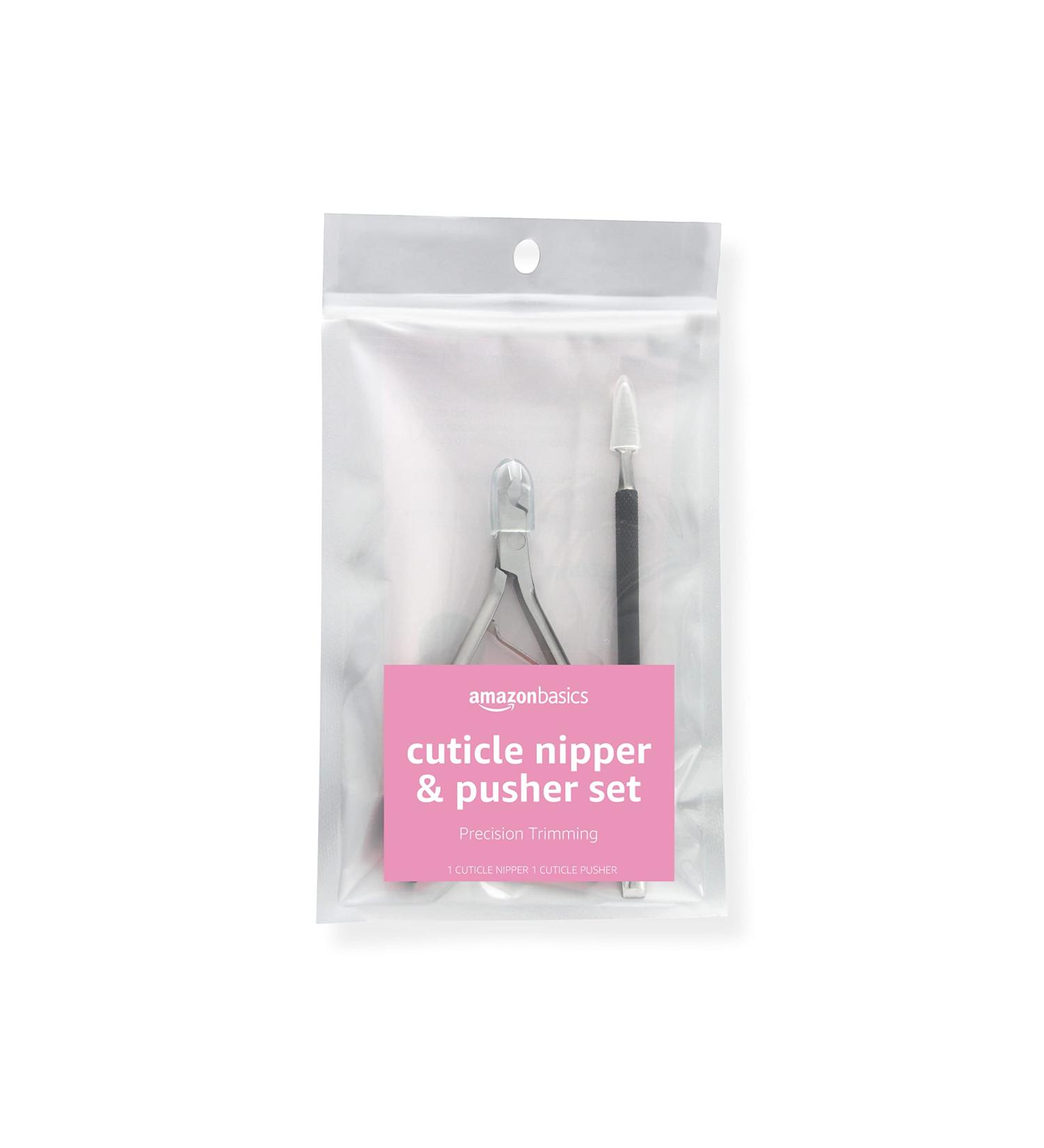 Amazon Basics Cuticle Nipper and Pusher Set - Premium Nail Care Tools - Buy Online on GoSupps.com