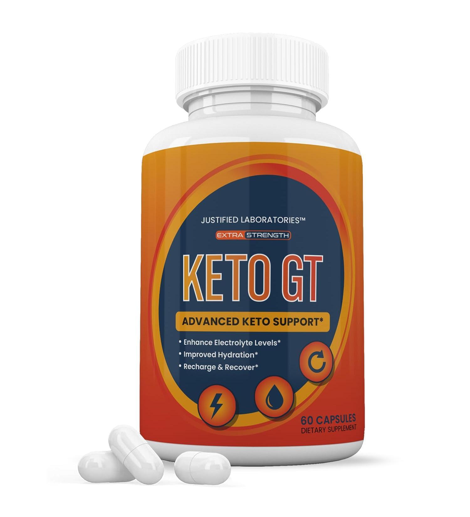 Justified Laboratories Keto GT Keto Pills 1275MG New & Improved Formula Contains Apple Cider Vinegar Extra Virgin Olive Oil Powder Green Tea Leaf 60 Capsules 60 Count (Pack of 1) - Buy Online on GoSupps.com