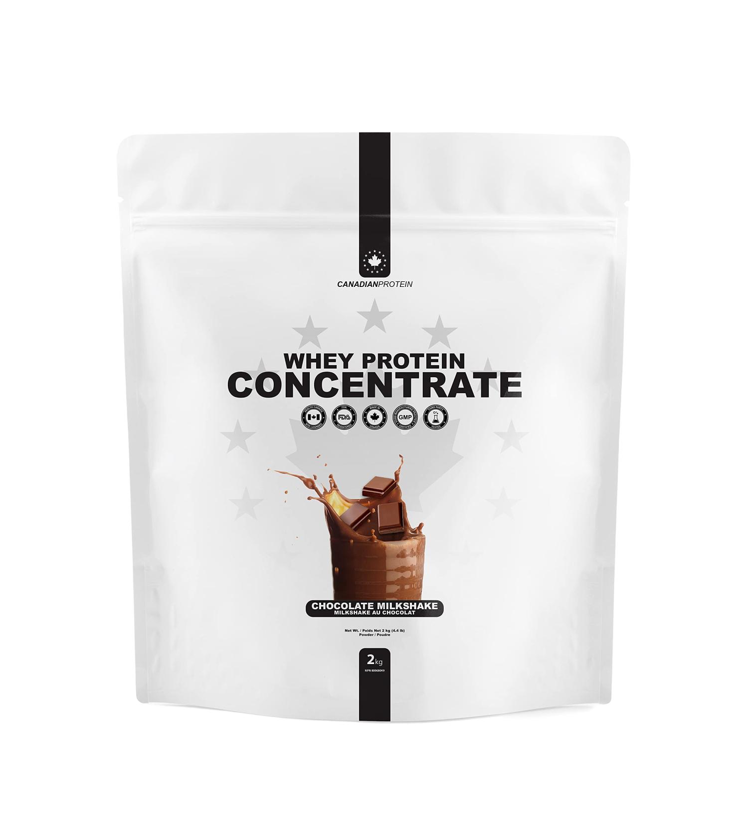 Canadian Protein Whey Concentrate 24g of Protein | 6 kg of Chocolate Milkshake Flavored Low Carb Keto Friendly Workout Recovery Drink | Protein Powder Rich in BCAA Amino Acids - Buy Online on GoSupps.com