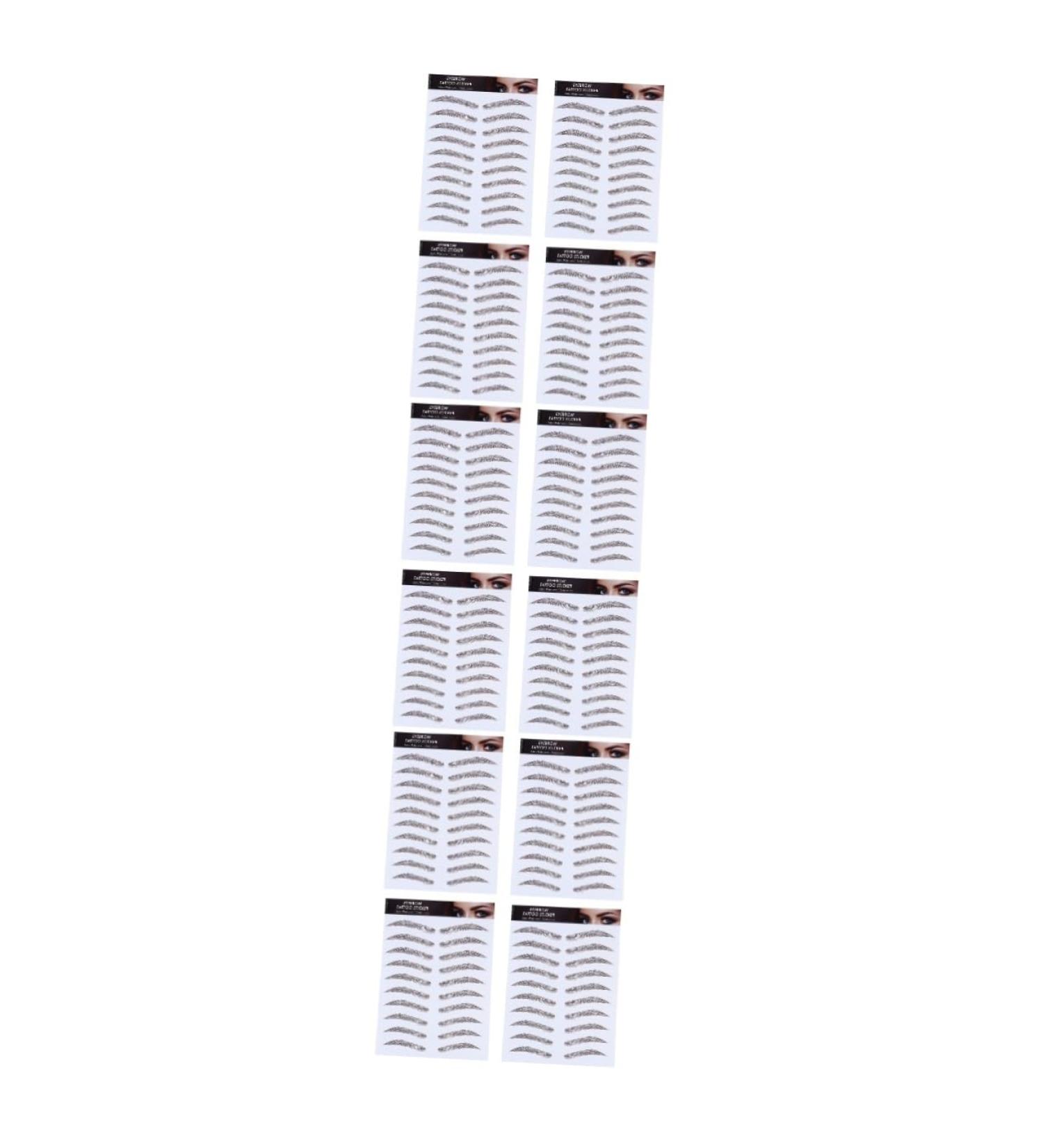 FOMIYES 12 Pcs Eyebrow Stickers Waterproof Makeup Eyebrows Tattooed Eyebrow Stencils Makeup Tools 3d Make up - Buy Online on GoSupps.com