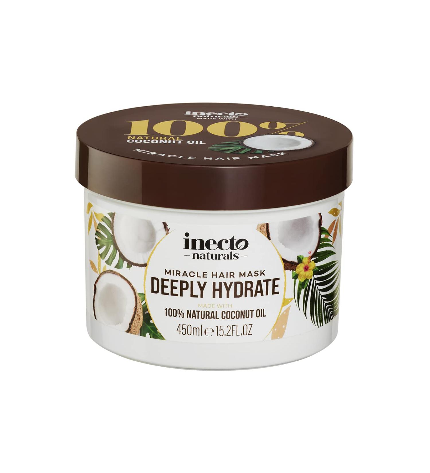 INECTO Deeply Hydrate Coconut Miracle Hair Mask 450ml for dry and damaged hair super moisturizing repairing treatment for hair in urgent need of rescue - Buy Online on GoSupps.com