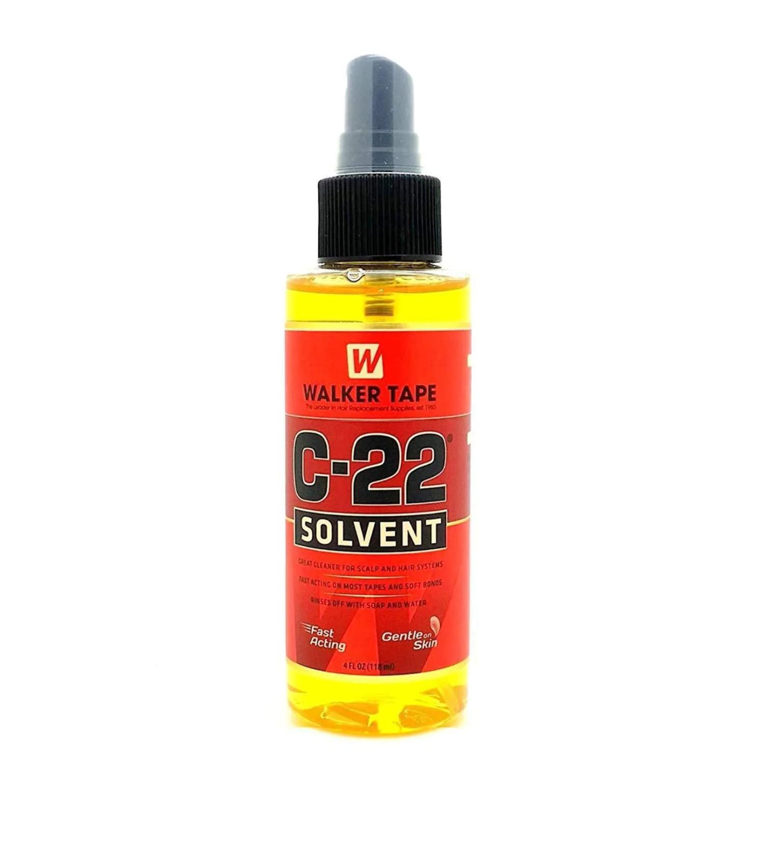 C-22 adhesive solvent by Walker Tape C22 Solvent 4 Oz Spray For Lace Wigs & Toupees