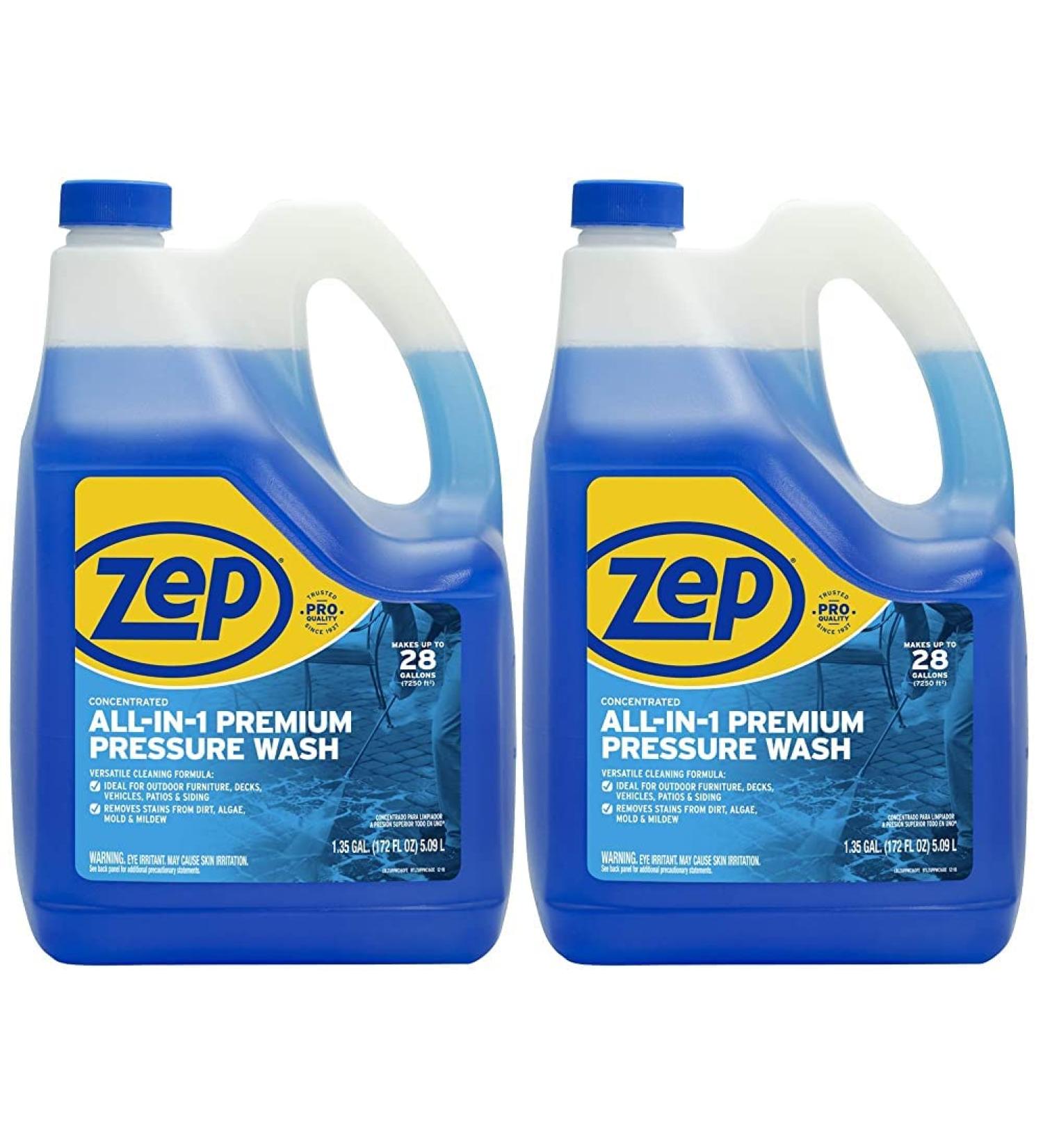 Zep Concentrated All-In-1 Premium Pressure Wash Cleaner - 160 oz (Pack of 2) | Professional Power Washer Surface Cleaner for Ultimate Cleaning - Buy Online on GoSupps.com