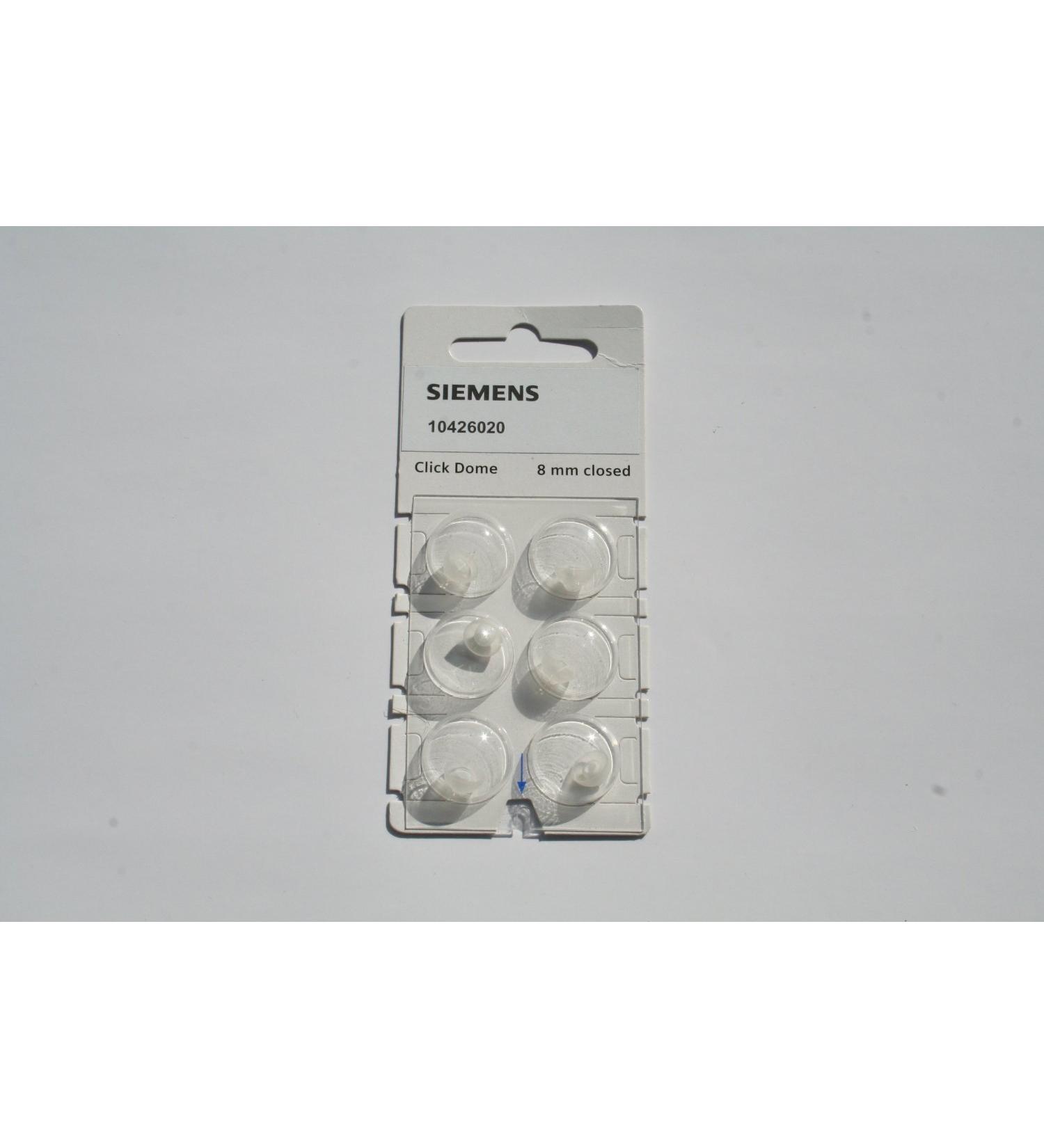 Siemens Click Dome 8 mm Closed For RIC Hearing Aids - 6 Domes Each by Estwarkim