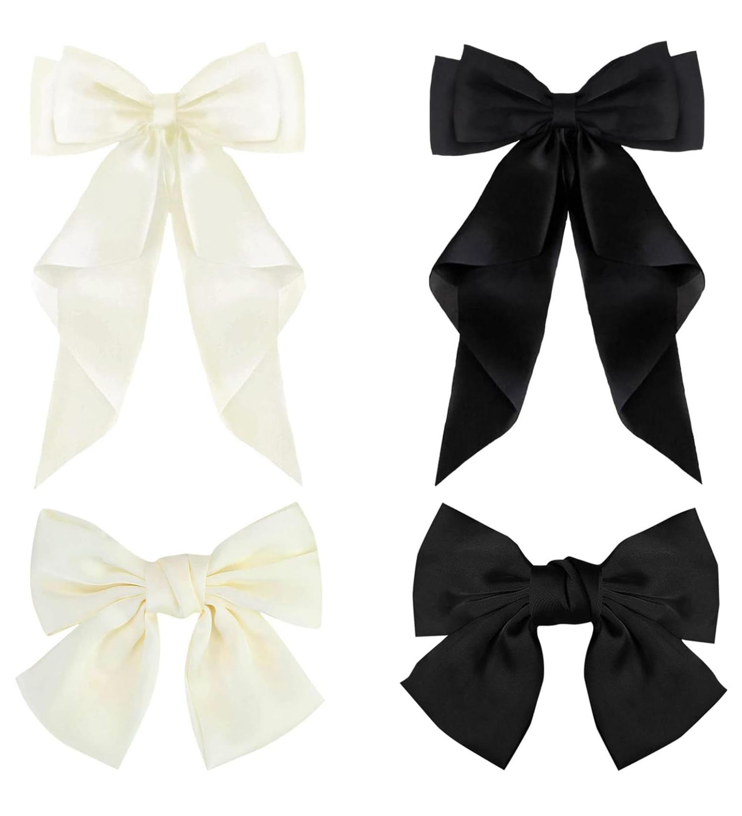 Gsxnkk Bow Hair Clips Big Bowknot Hairpin French Hair Clips Solid Color Hair Barrette Clips Soft Satin Silky Hair Bows for Women Girls (SetC) - Buy Online on GoSupps.com