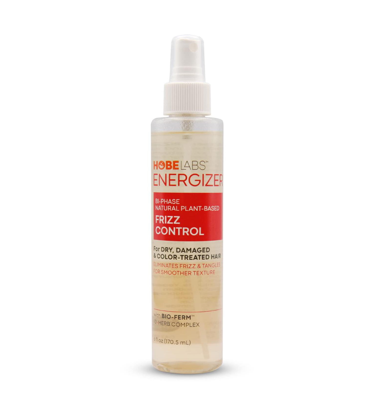 Hobe Labs Energizer Frizz Control 6 oz - Eliminate Frizz Tangles & Boost Shine | Plant-Based Hair Smoothing Solution - Buy Online on GoSupps.com