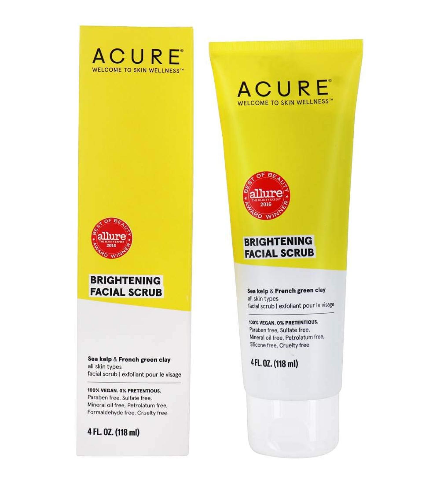 ACURE Brightening Facial Scrub 118ml - Exfoliate & Refresh Skin | International Shipping Available - Buy Online on GoSupps.com