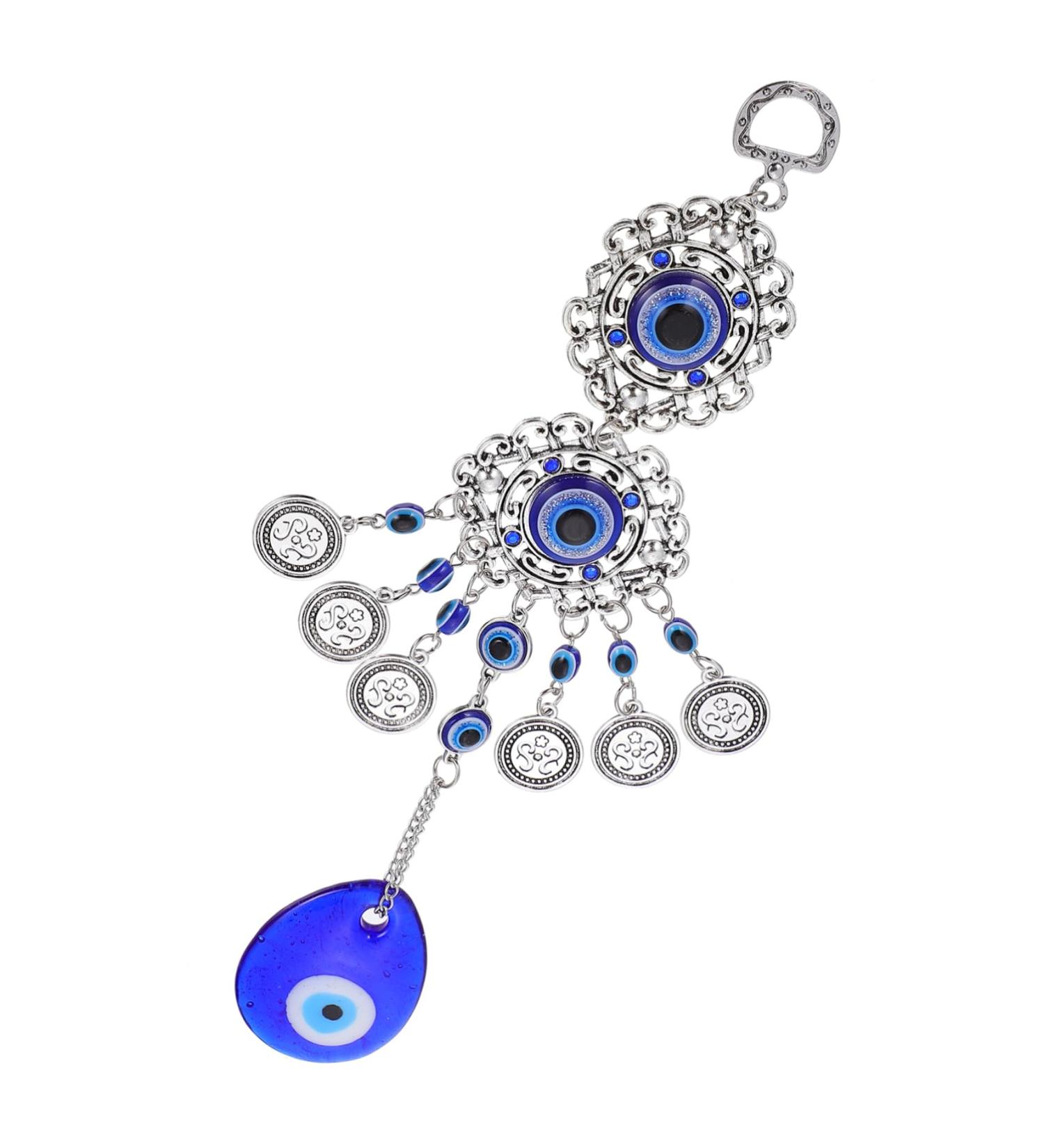 ORFOFE Blue Eyes Pendant Decor Ornament Car Tote Trendy Purse Turkish Blue Eyes Fashion Devil Eye Necklace - Buy Online on GoSupps.com