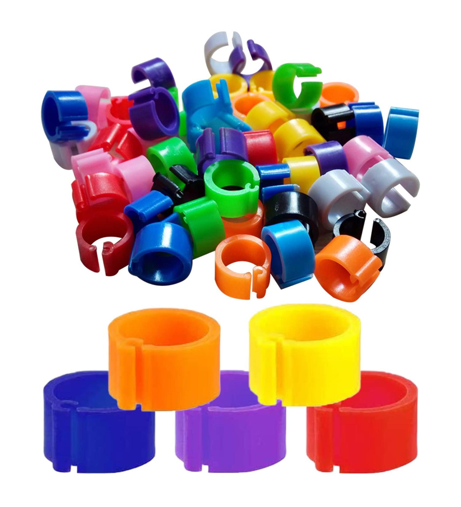 100 Bird Identification Rings - Pigeon Footrings Parrot Leg Bands & Poultry Marking Tape - 8mm Clamping Rings for Chickens Quail & More - Buy Online on GoSupps.com