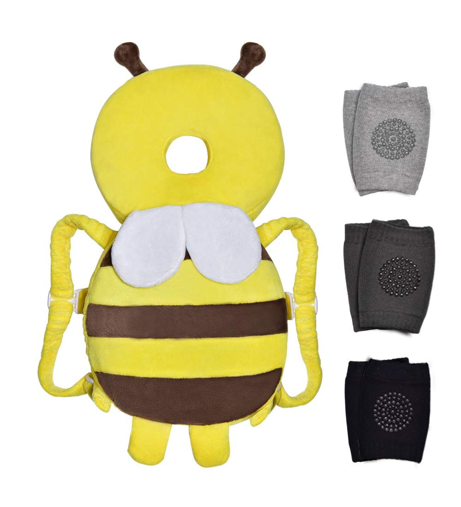 Okydoky Baby Safe Protector Cushion & Baby Knee Pads for Crawling Adjustable Toddlers Safety Pad Backpack Baby Back Protection for Crawling & Walking Yellow Bee.CA - Buy Online on GoSupps.com