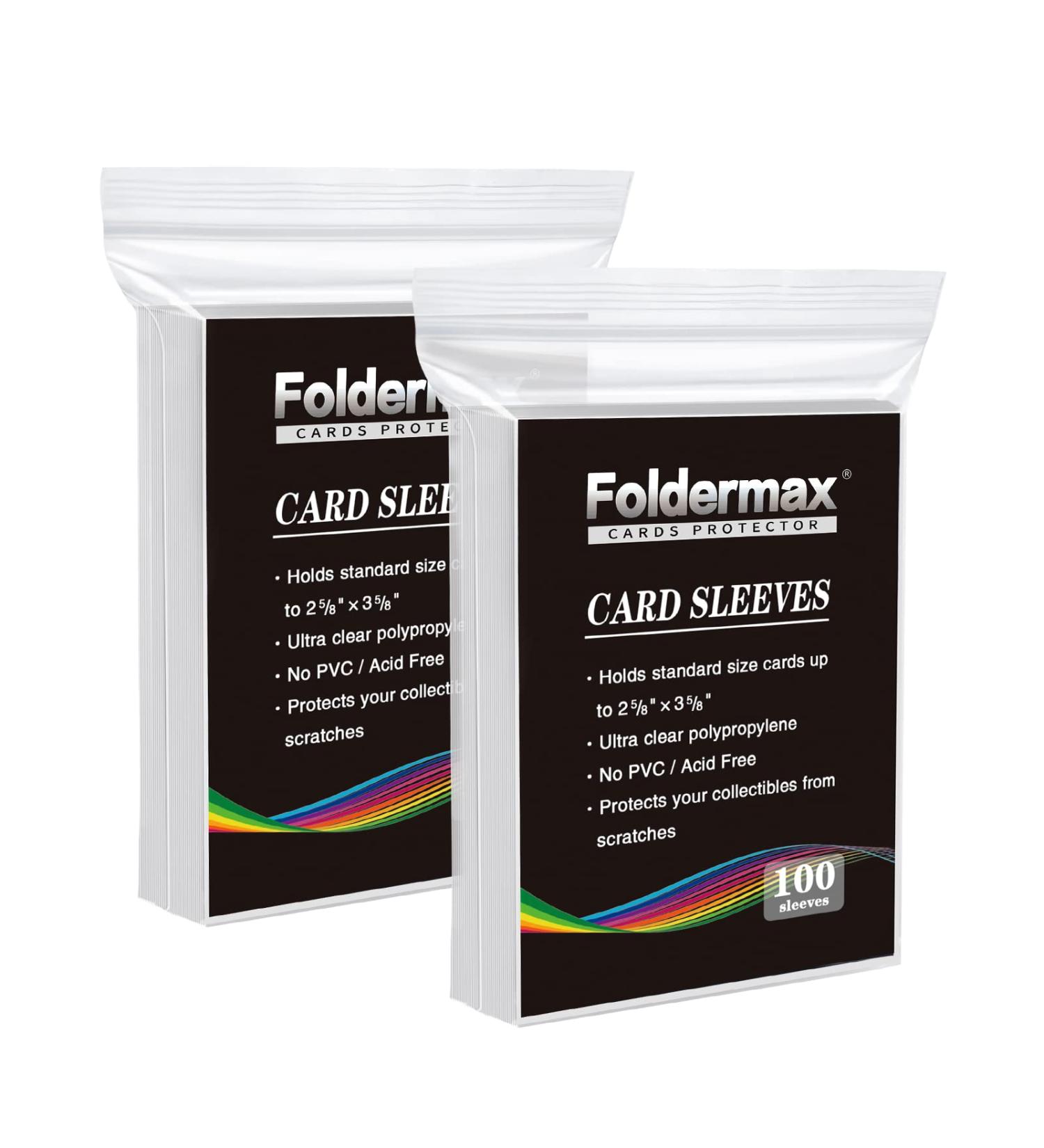 200 Count Foldermax Clear Penny Card Sleeves - Plastic Soft Protectors for Baseball, Game, and Trading Cards - Buy Online on GoSupps.com