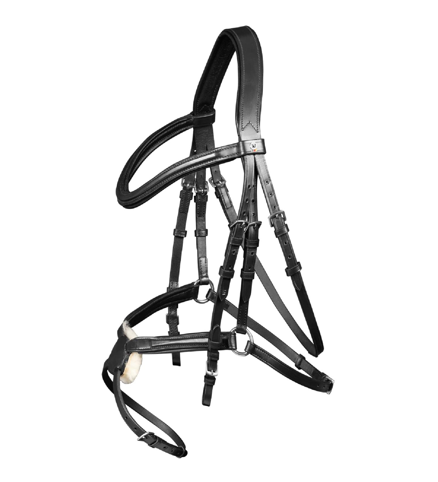 WALDHAUSEN X-Line Standard Bridle Canc n - Black Stainless Steel for Thoroughbreds & Cobs | International Shipping Available - Buy Online on GoSupps.com