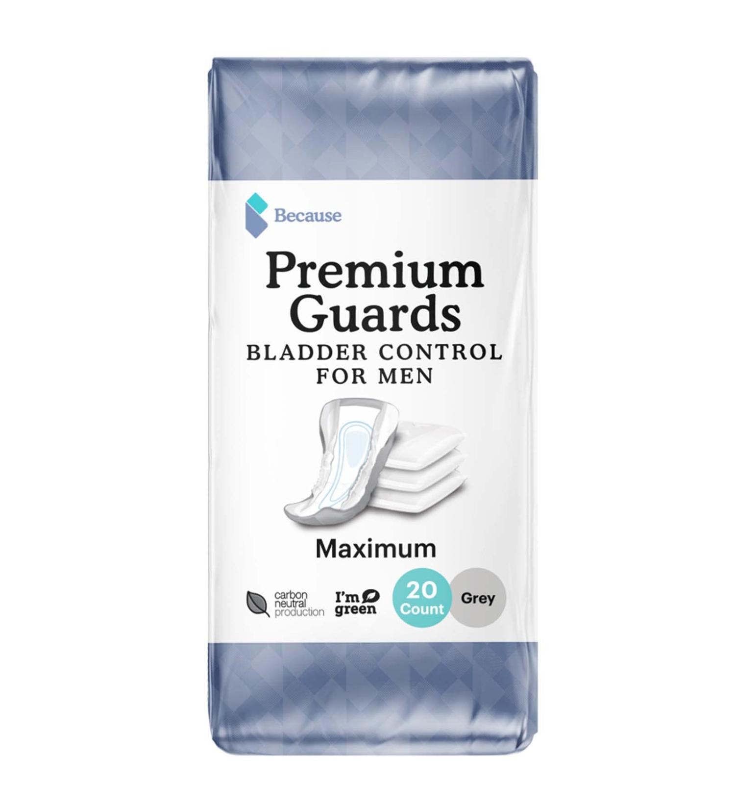 Premium Men's Discreet Bladder Control Liners - Maximum Absorbency - 20 Individually Wrapped Guards - Buy Online on GoSupps.com