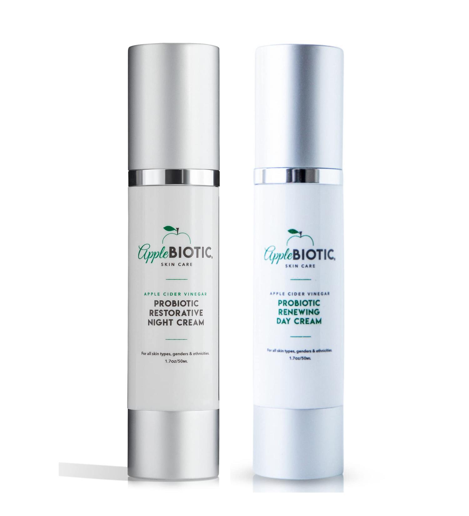 Apple Cider Vinegar Night & Day Cream Duo | Vitamin B3 Green Tea Chamomile | Skincare for All Skin Types - Buy Online on GoSupps.com