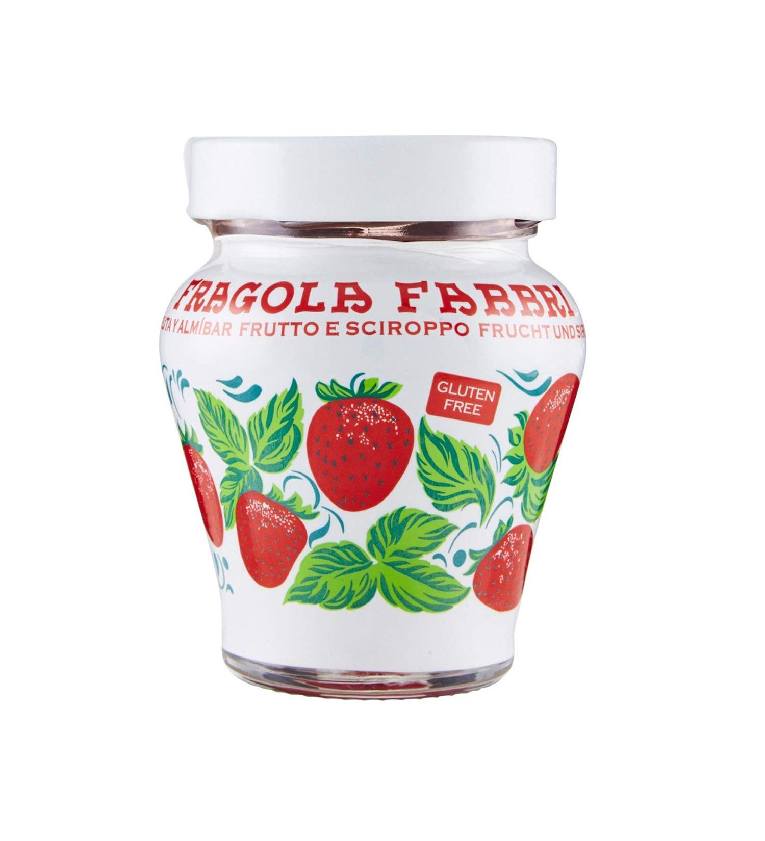 Fabbri Strawberries in Syrup - 8 oz | Premium Quality Fruit Dessert - Buy Online on GoSupps.com
