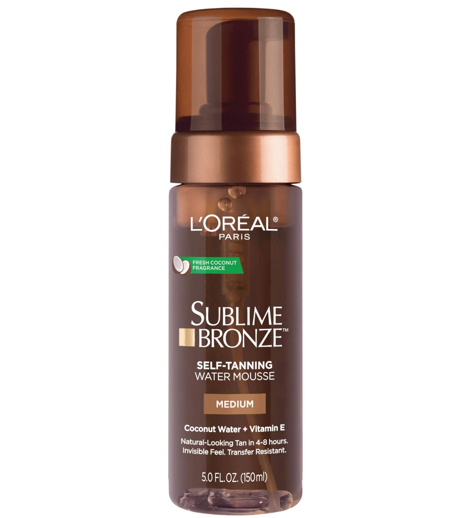 Get a Natural Glow | L'Oreal Sublime Bronze Hydrating Self-Tanning Water Mousse - Medium - 5 oz - Buy Online on GoSupps.com