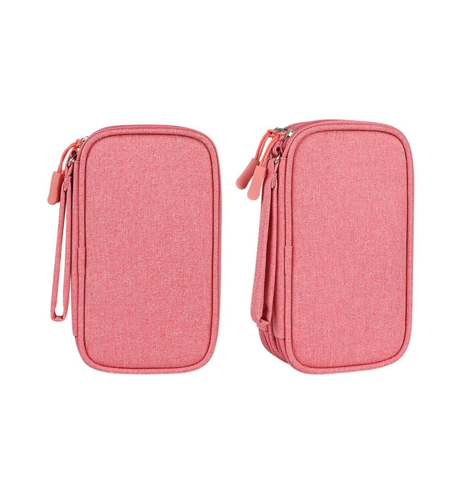 Premium Pink Diabetes Testing Kit Travel Case/ Storage Bag with Zipper - Convenient and Stylish Solution - Buy Online on GoSupps.com