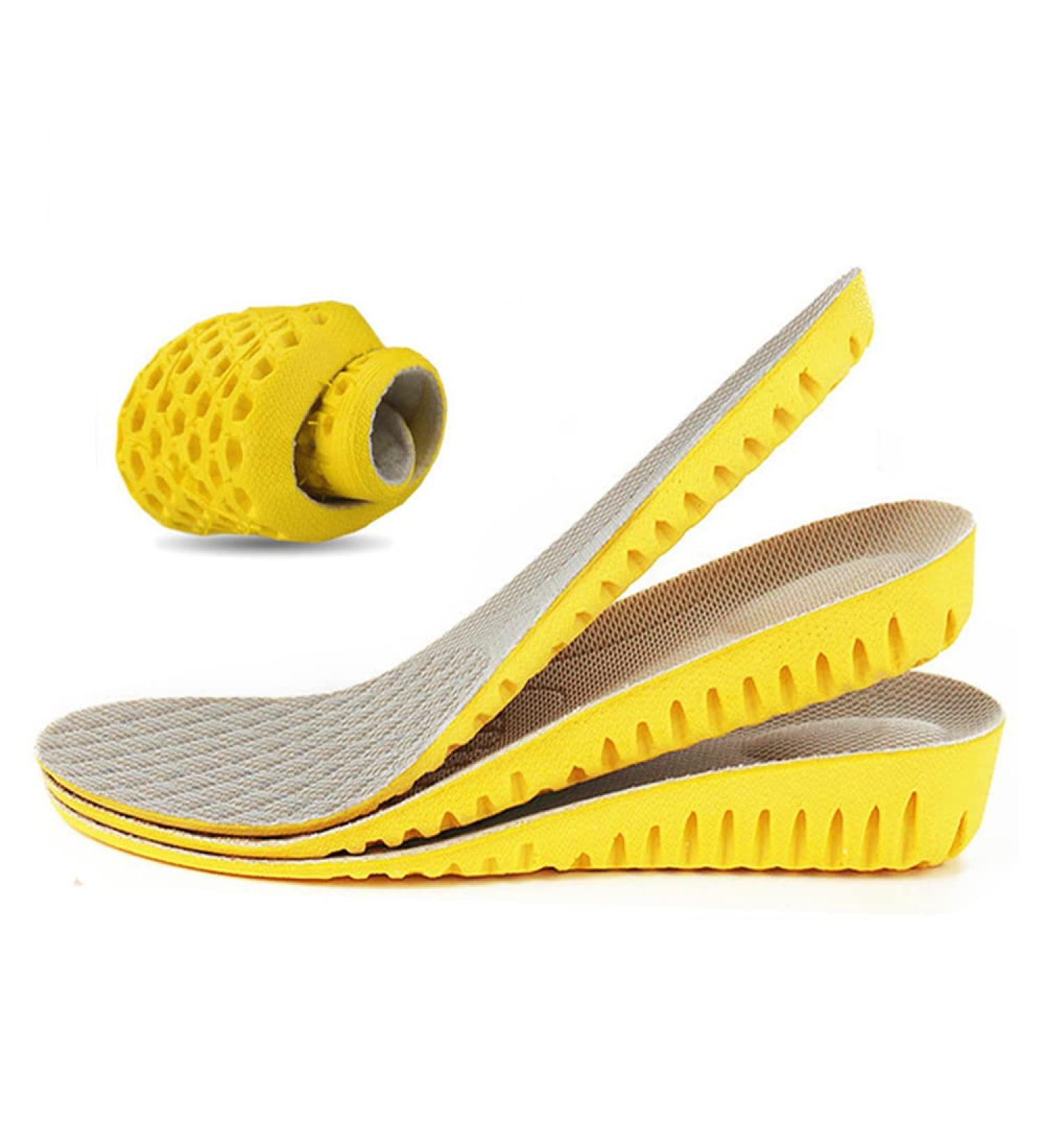 Yurruon Soft Breathable Insoles - Shock-Damping Honeycomb Orthopedic Inserts for Men & Women (35-40) - 2.5 cm Height - Buy Online on GoSupps.com