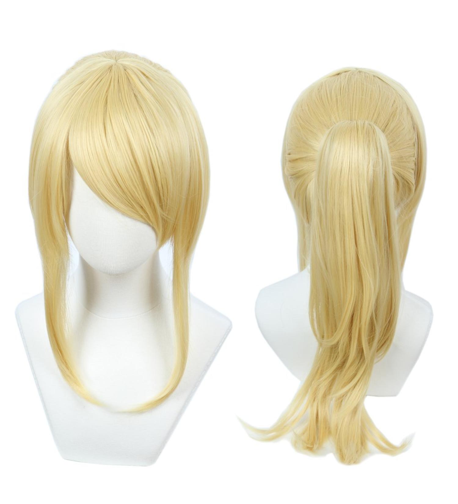 Linfairy Blonde Women's Wig - 50cm Ponytail Cosplay Costume Wig | International Shipping Available - Buy Online on GoSupps.com