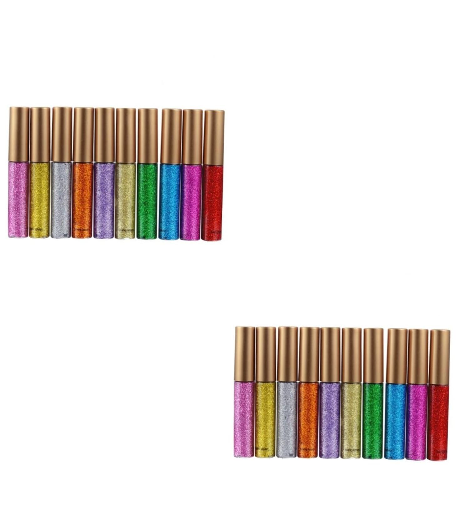 Didiseaon 20 Pcs Metallic Liquid Eyeliner Eyeshadow Shimmery Eyeliner Glitter Eyeliner - Buy Online on GoSupps.com