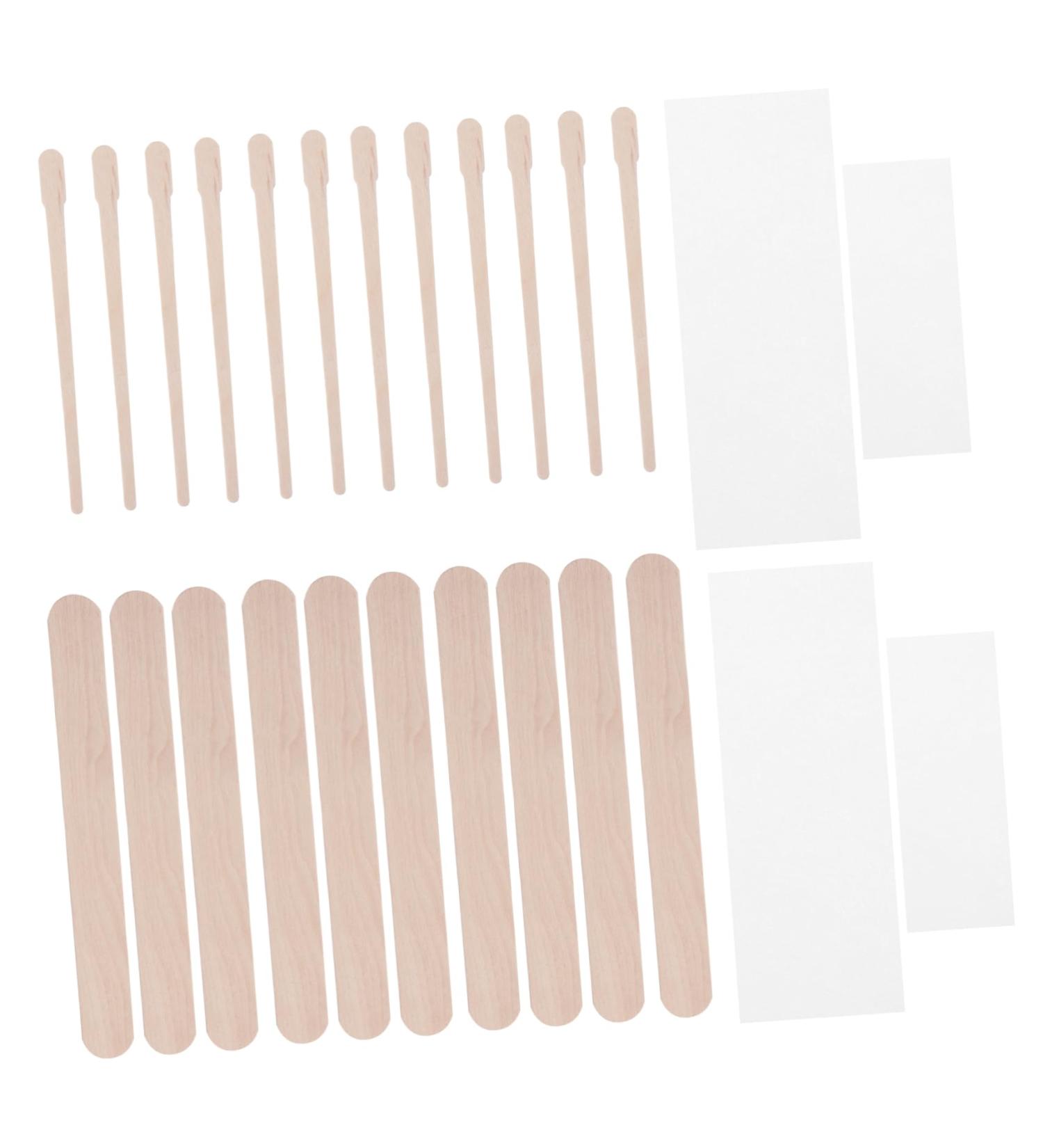 Baluue 400pi ces Kit de B tonnets de Cire Jetables avec Applicateur Bois pour pilation Visage et Corps Bandes D pilatoires Papiers - Buy Online on GoSupps.com