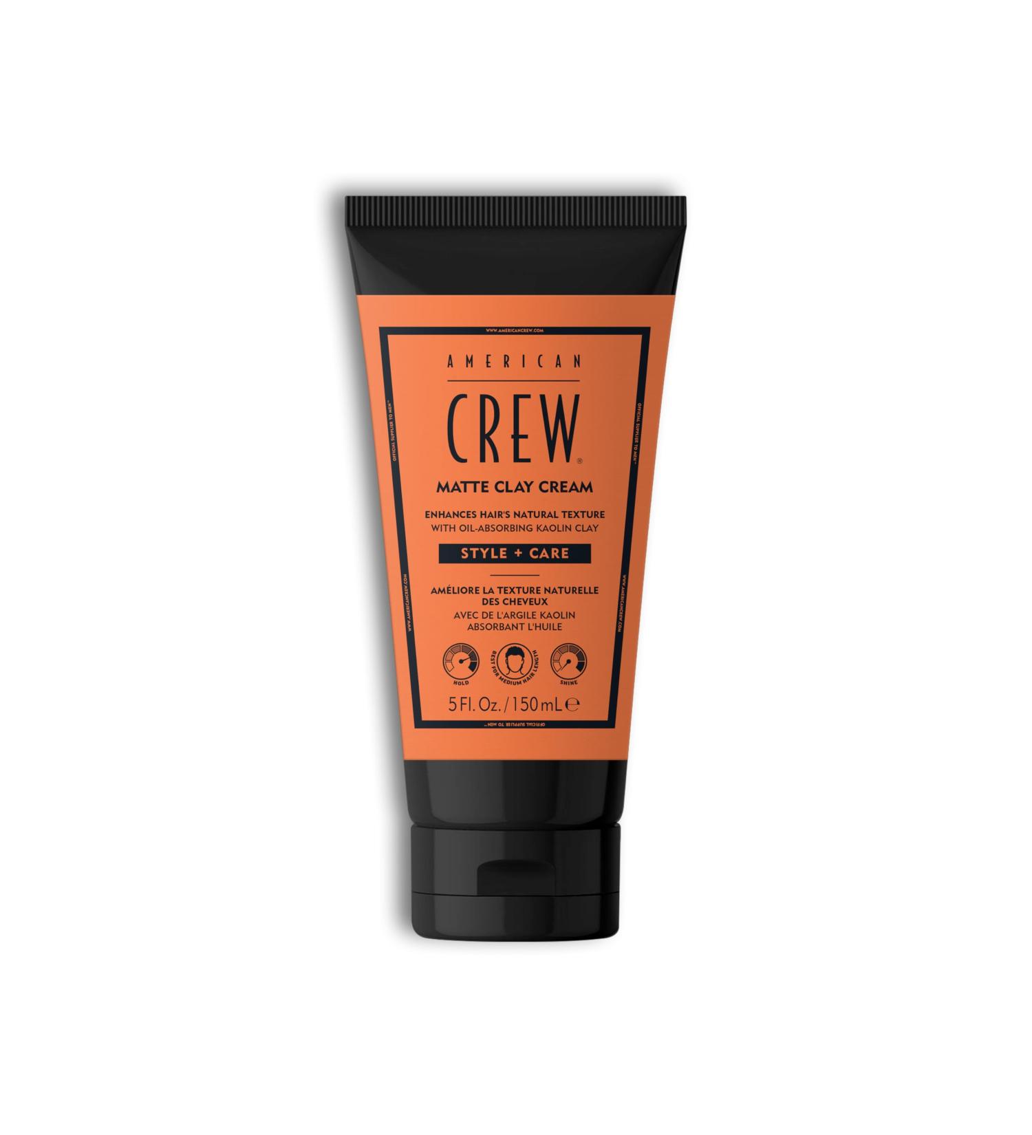 Matte Clay Cream American Crew Coiffant-Soin hybride pour hommes | Absorbe l exc s de s bum & purifie | Tenue moyenne avec finition mate | Gel coiffant effet naturel pour hommes. - Buy Online on GoSupps.com