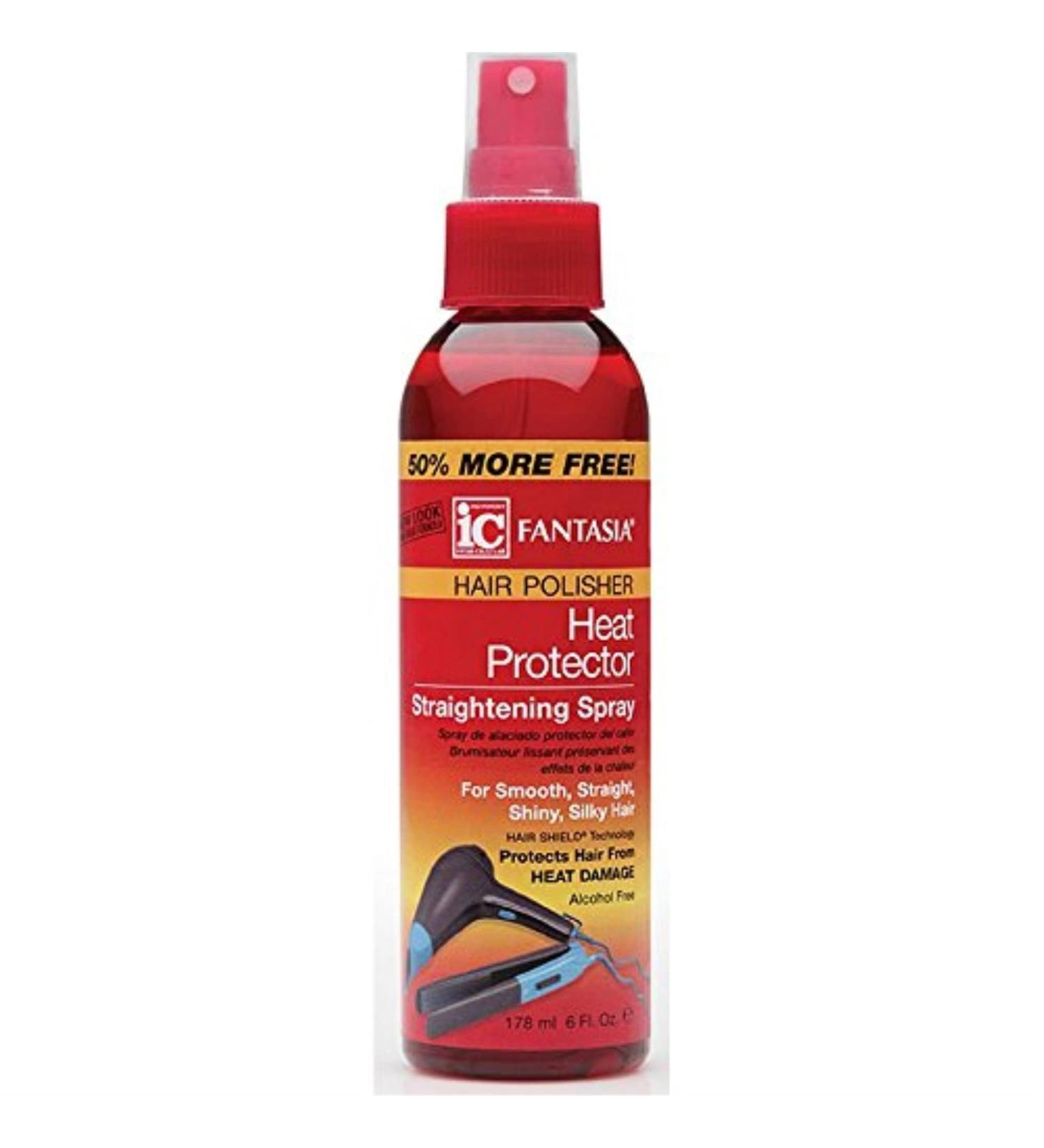 Fantasia Hair Polisher Heat Protector Straightening Spray, 6 oz (Pack of 2)