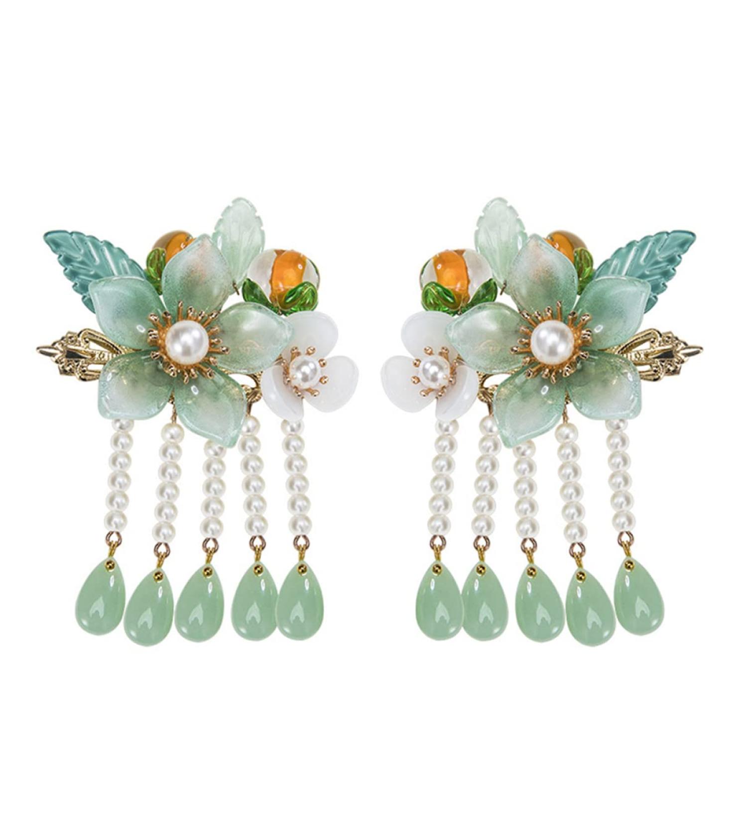 LALAFINA Flower Hair Accessories Wedding Decor 1 Pair of Chinese Style Hair Clips hair assecories for women decorative hair clips Hair Clip Women Flower Hair Accessories Wedding Decor - Buy Online on GoSupps.com