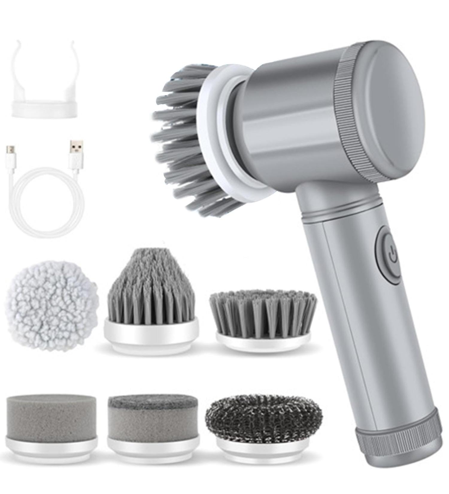 Handheld Electric Spins Scrubber - Electric Scrubber for Cleaning Bathrooms | Kitchen Cleaning Brush Tool Electric | Electric Cleaning Brush | for Kitchen Outdoor Cleaning Work Living Room Bedroom - Buy Online on GoSupps.com