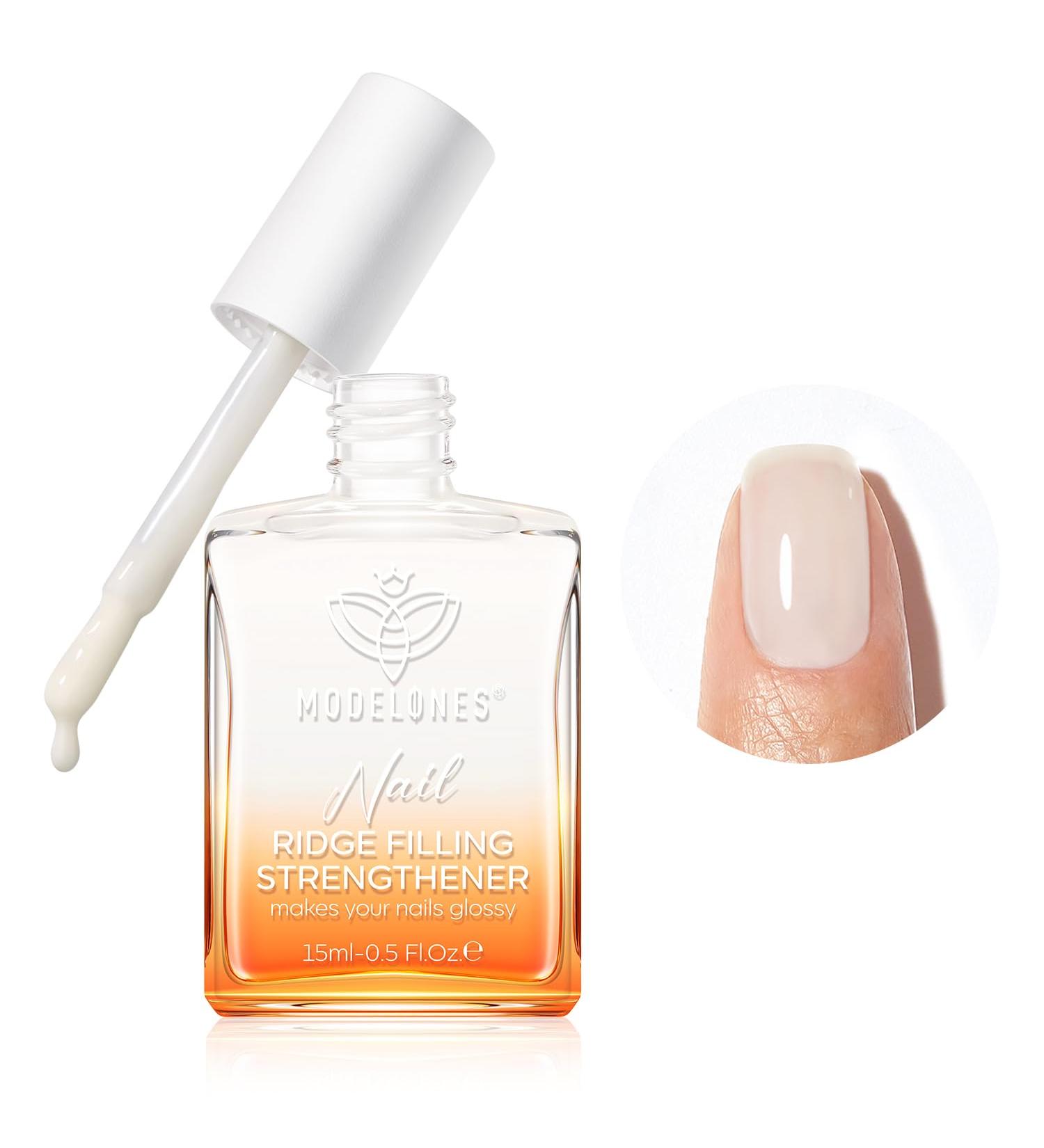 Modelones 8in1 Nail Hardener - Extra Strong Nail Care for Fragile Nails Repair & Growth - 15ml White Base Coat & Amplifier - Buy Online on GoSupps.com