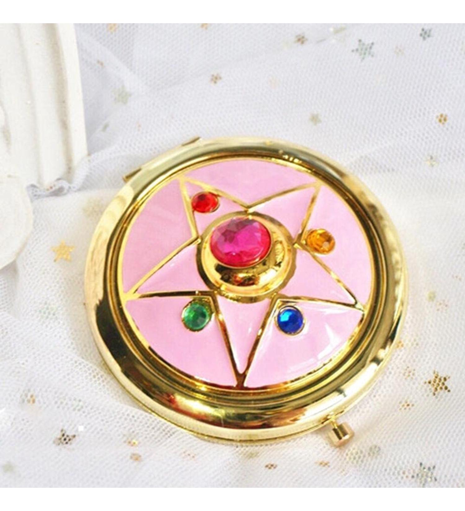 Shiker Anime Star Crystal Compact Mirror - Double Sided, Portable & Foldable for Travel - Ideal for Cosplay Props - Buy Online on GoSupps.com