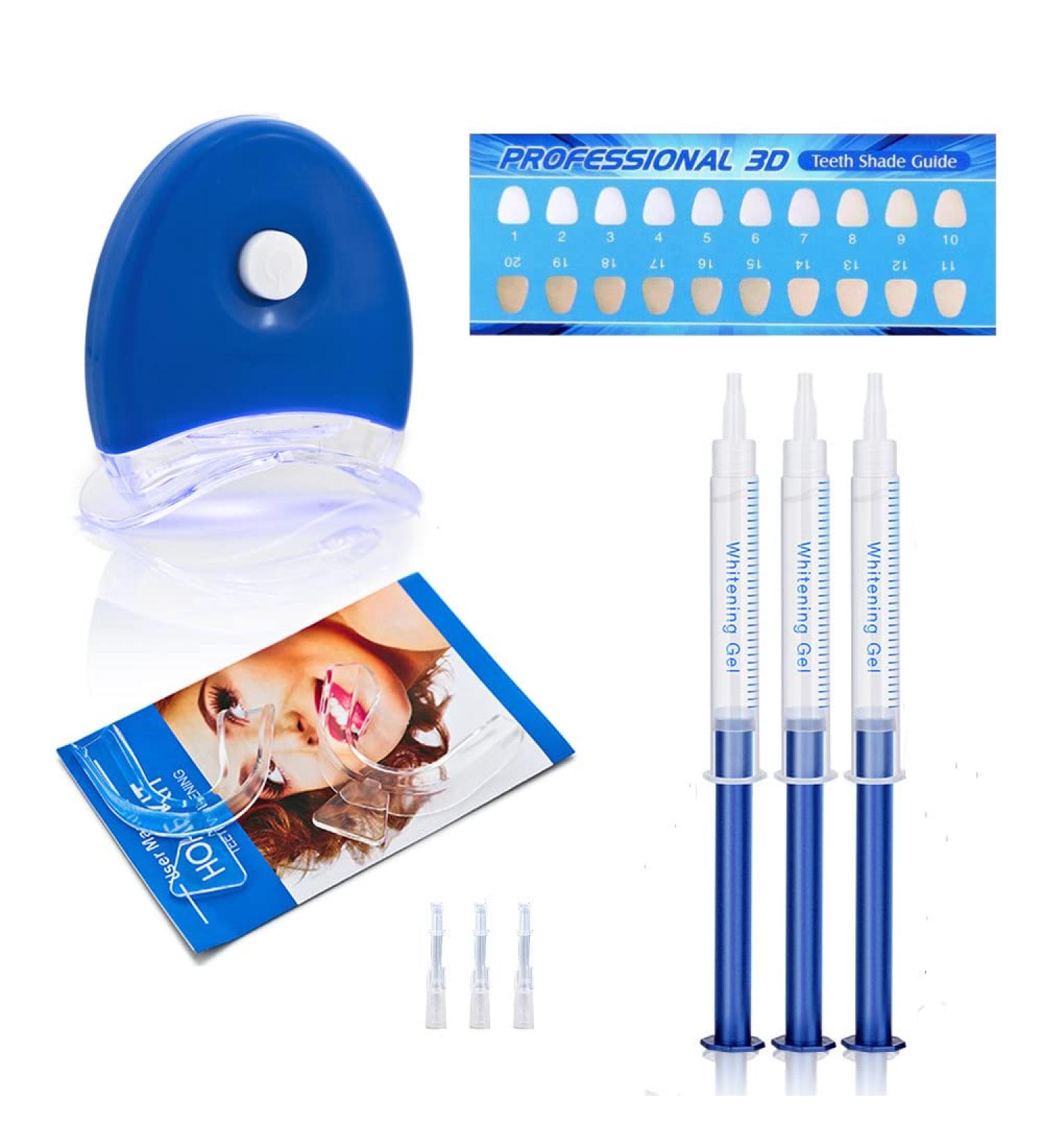 TTeeth Whitening Kit 3 3ml Whitening Gel Pen with Professional LED Light Reduce Sensitive Teeth Whitening Kit Remove Stains Whiten Teeth Quick Resultsner Kit White Teeth for Fast Result - Buy Online on GoSupps.com