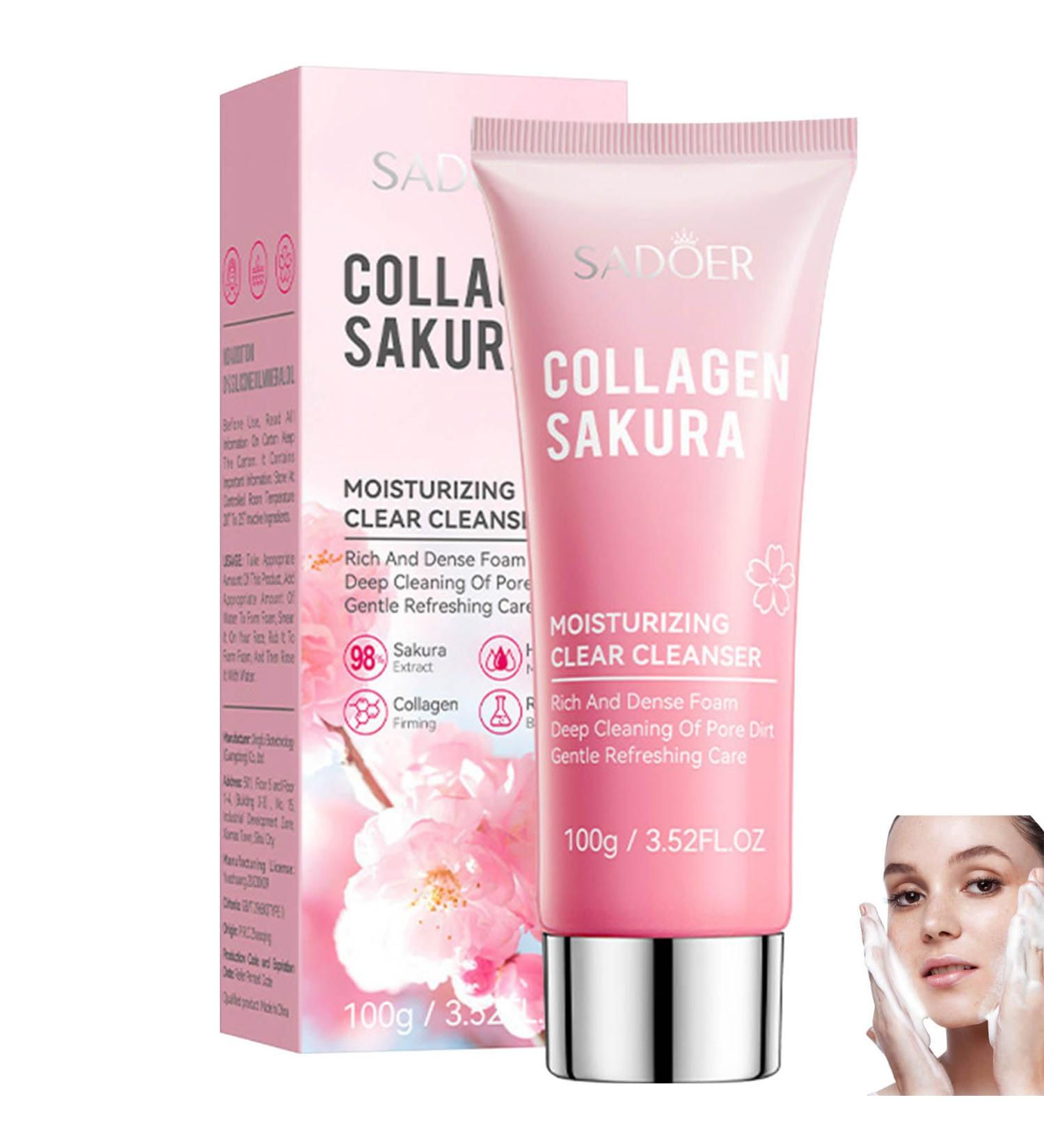 Natural Cherry Blossom Facial Cleanser - Deep Cleaning Hydrating Lotion for All Skin Types - Buy Online on GoSupps.com