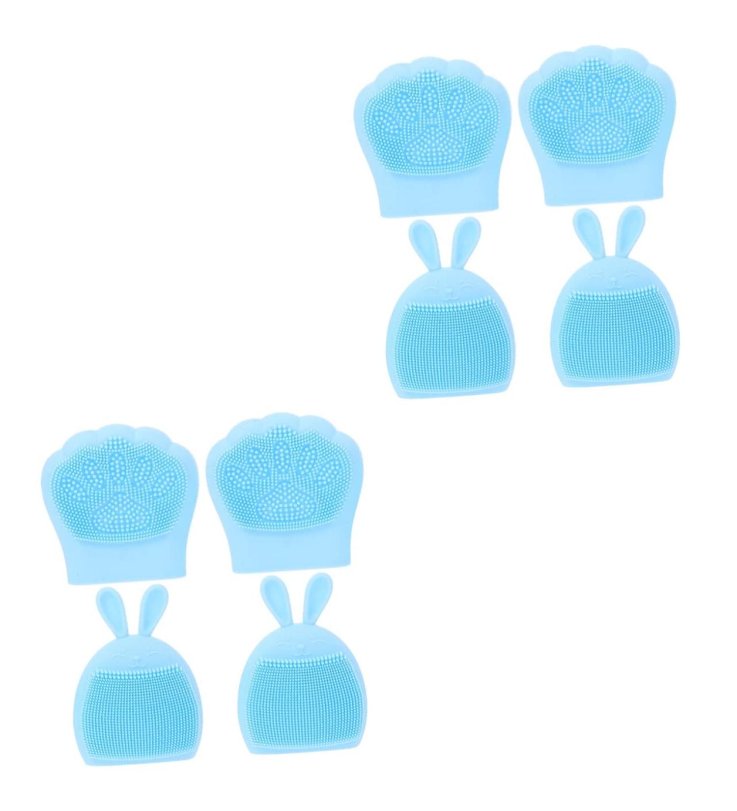minkissy 8 Pcs Rabbit Ears Facial Brush Women Facial Brush Silicone Cleaning Brush Facial Exfoliating Brush Handheld Massagers Exfoliating Facial Brush Pore Brush Face Miss Silica Gel Light Bluex2pcs 7.5x7.5cmx2pcs - Buy Online on GoSupps.com