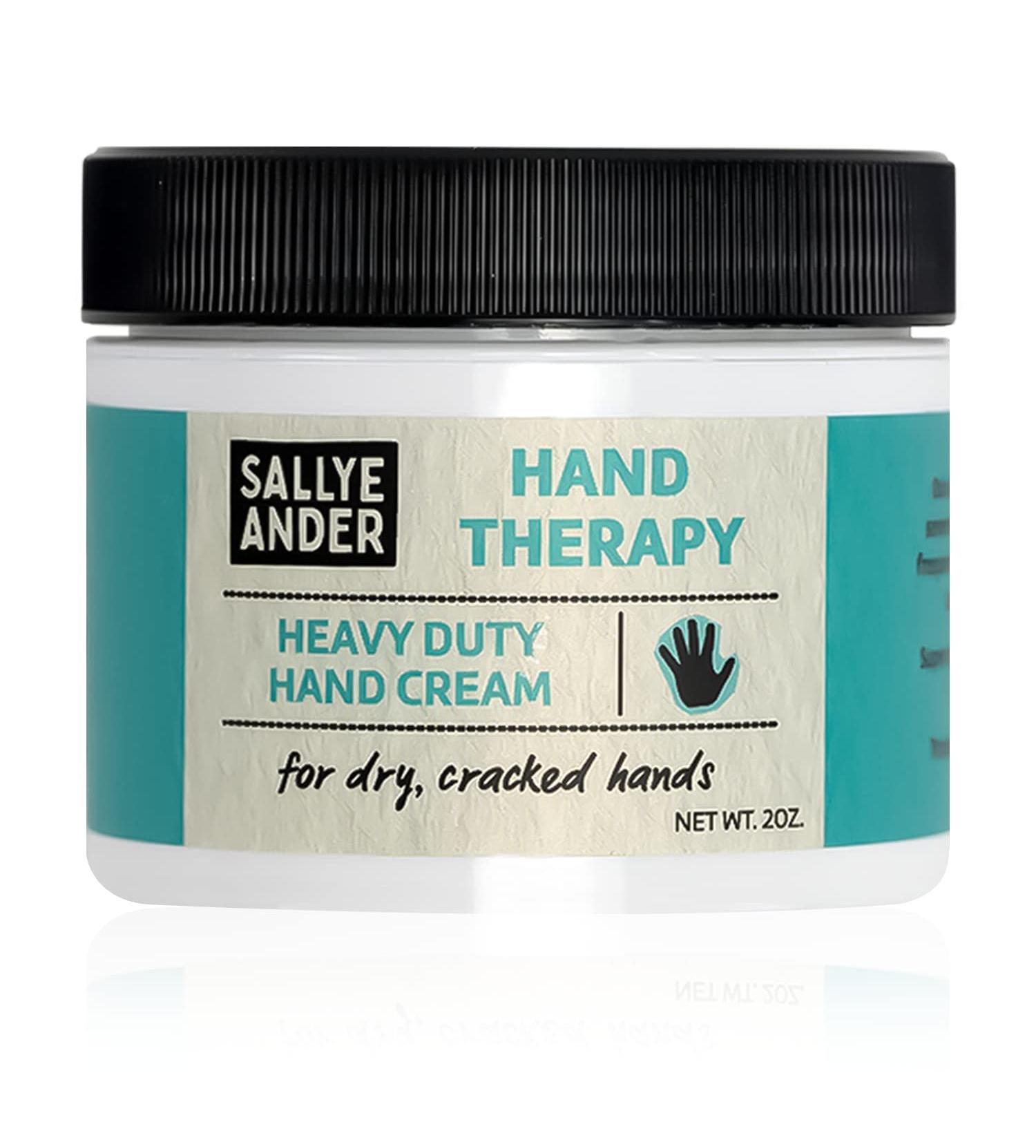 Sallye Ander Heavy Duty Hand Therapy Cream 2oz - Best Hand Cream for Dry Cracked Hands - Repair & Moisturize Dry Skin with Natural Essential Oils - For Men & Women - Buy Online on GoSupps.com