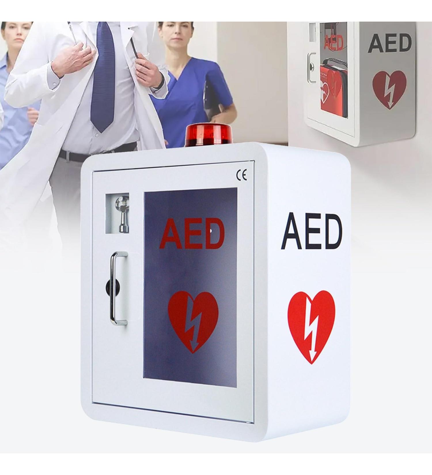 Buy AED Cabinet | Wall-Mounted First Aid Storage for All Cardiac Science Brands | Metal Steel Plate with Key & Snap Lock - Buy Online on GoSupps.com