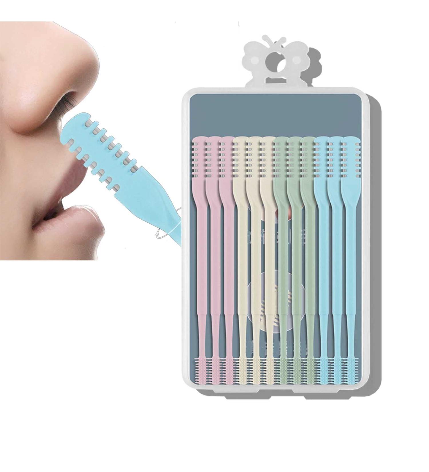 Double Sided Nose Hair Knife 360 Degree Rotate Nostril Cleaning Scissors Manual Ear Nose Hair Trimmer Manual Nostril Cleaning Kit for Women/Men - Buy Online on GoSupps.com