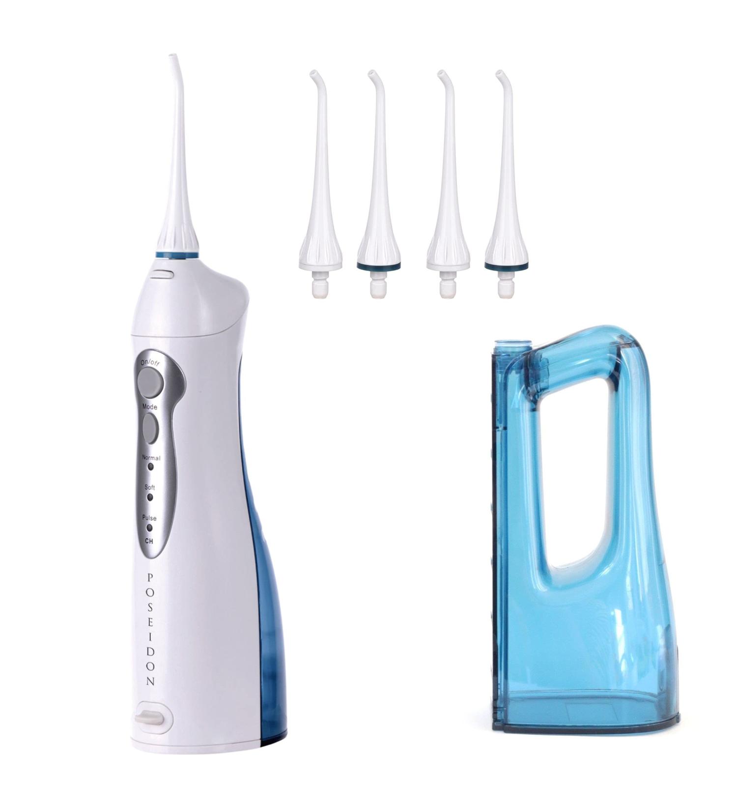 ToiletTree Poseidon Rechargeable Water Flosser | XL Water Tank Oral Irrigator for Dental Health & Fresh Breath | International Shipping Available - Buy Online on GoSupps.com