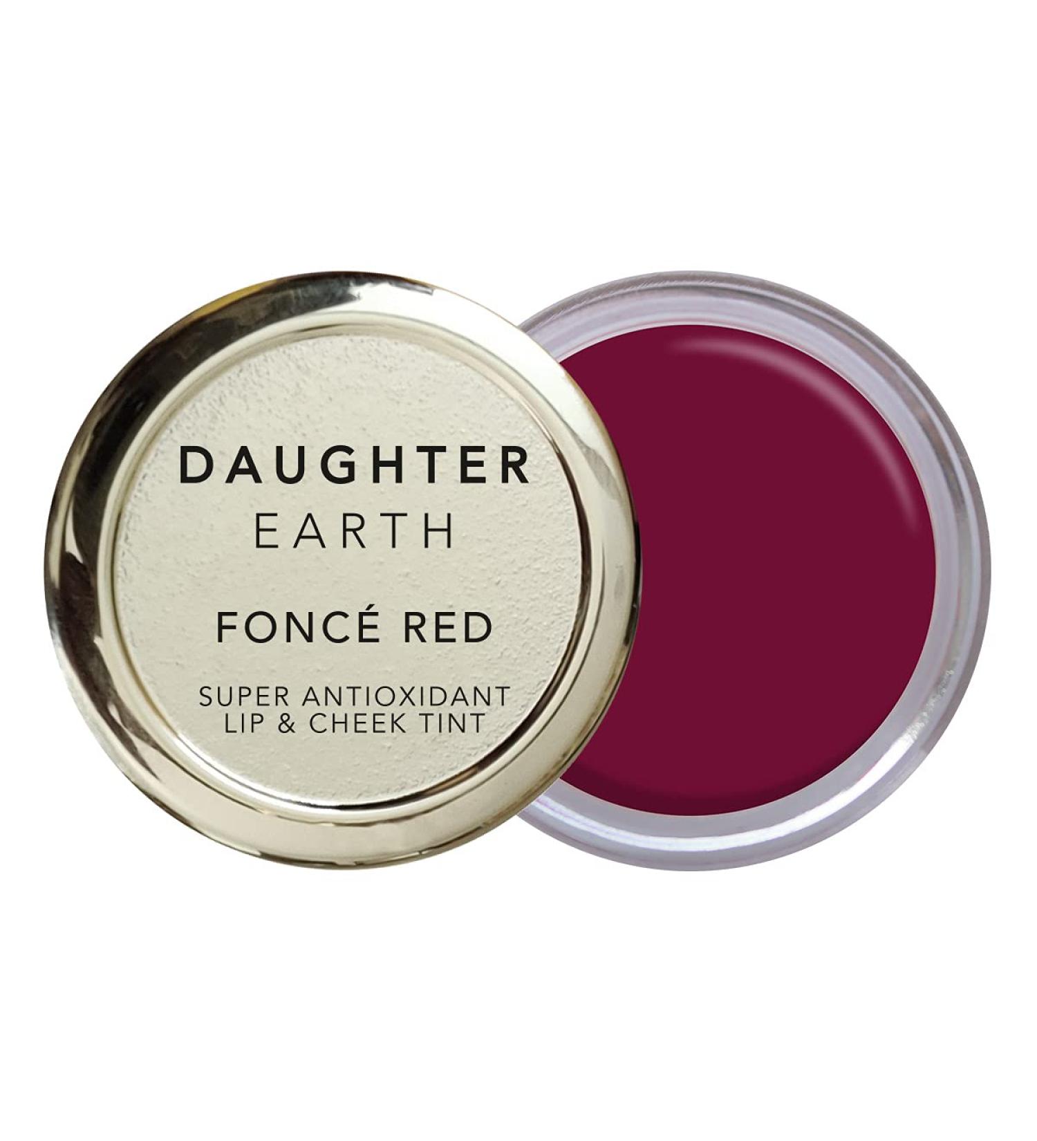 Daughter Earth Vegan Lip & Cheek Tint - Natural Blush | Lip Stain | Cheek Tint in Fonc Red (Maroon) - Buy Online on GoSupps.com
