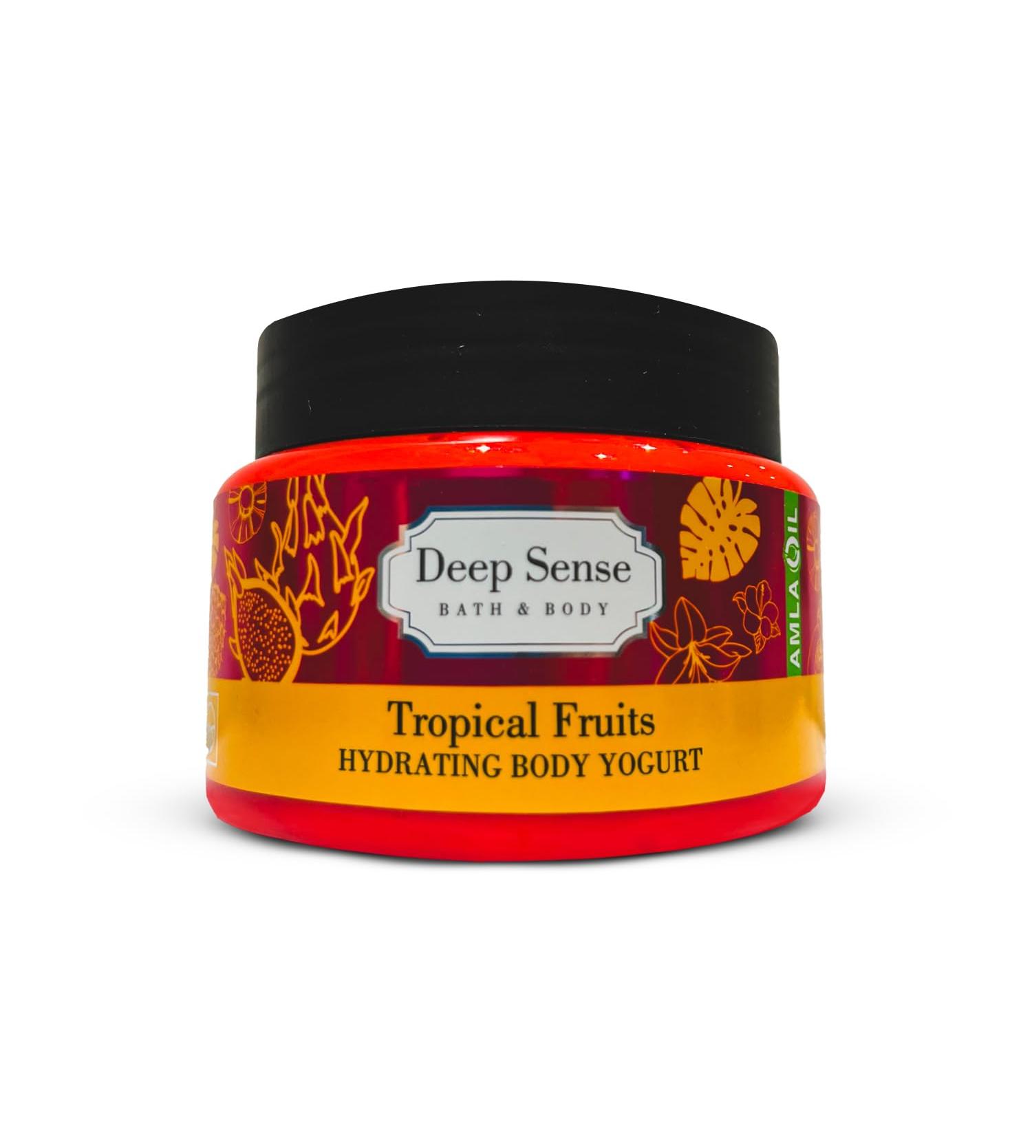 Deep Sense Tropical Fruits Body Lotion | Hyaluronic Acid & Shea Butter | Moisturizer for Men & Women | Travel Size 250ml Coconut Body Cream | Ultimate Skin Care Product - Buy Online on GoSupps.com