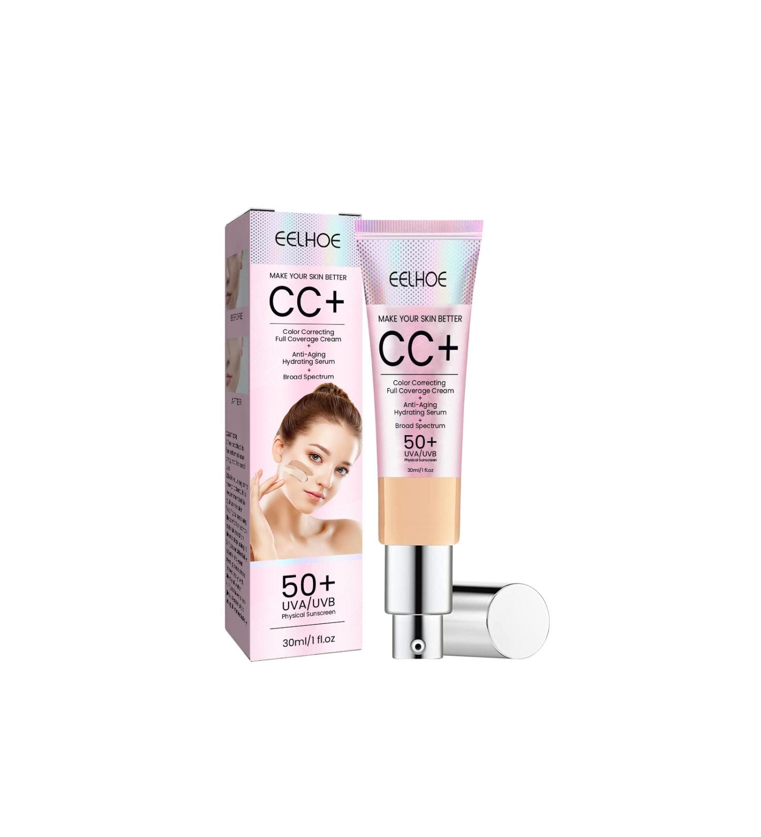 OGoeesy Color Correcting CC Cream with Centella Asiatica - Red Correct, SPF 50+ (Nude) - Buy Online on GoSupps.com
