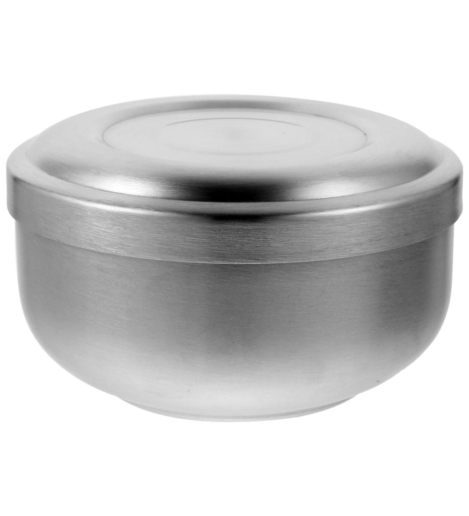 Buy Baluue Stainless Steel Shaving Soap Cream Bowl - Unbreakable Wet Shave Mug with Lid for Home Bathroom - Silver - Buy Online on GoSupps.com