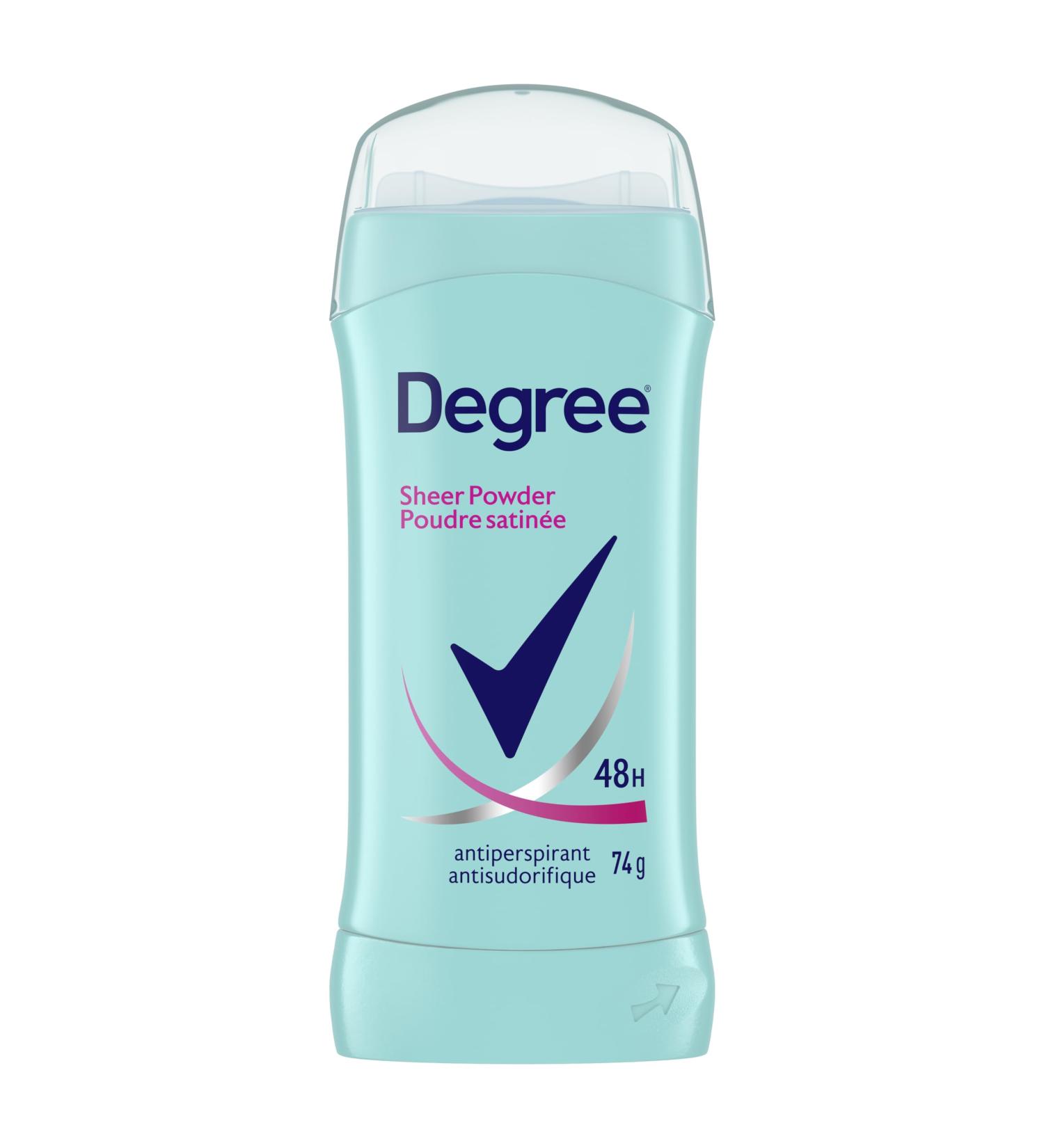 Degree Antiperspirant Stick for 48 Hour Sweat & Odour Protection Sheer Powder Deodorant for Women keeps you feeling fresh & dry 74 g - Buy Online on GoSupps.com