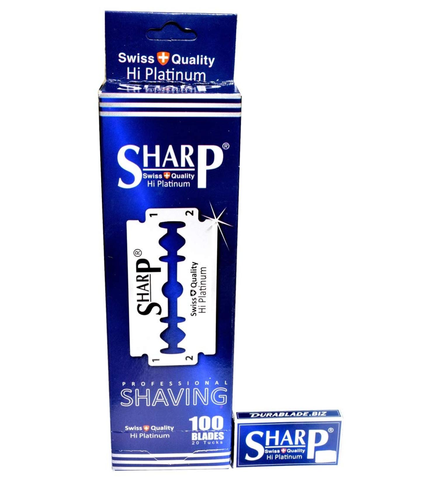 Buy 100 Sharp Hi Platinum Double Edge Razor Blades - Men's Safety Razor Blades for Smooth Shaving (1 Year Supply) - International Shipping Available - Buy Online on GoSupps.com